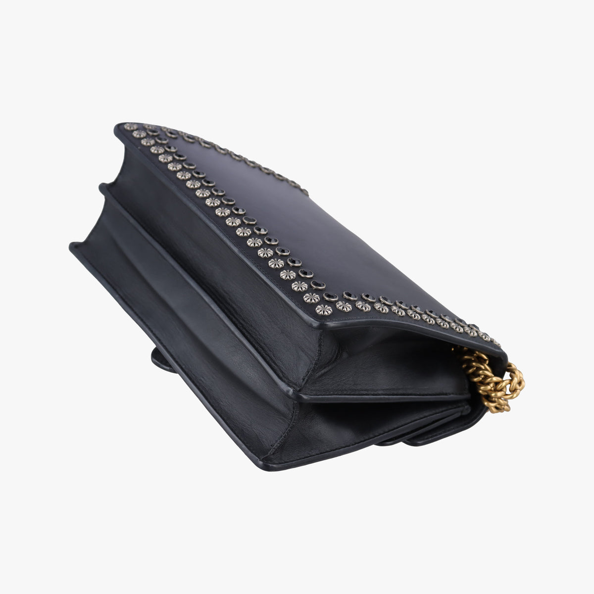 Pre-owned Gucci Dionysus Black Leather 400249 shoulderbag | stylenewstar