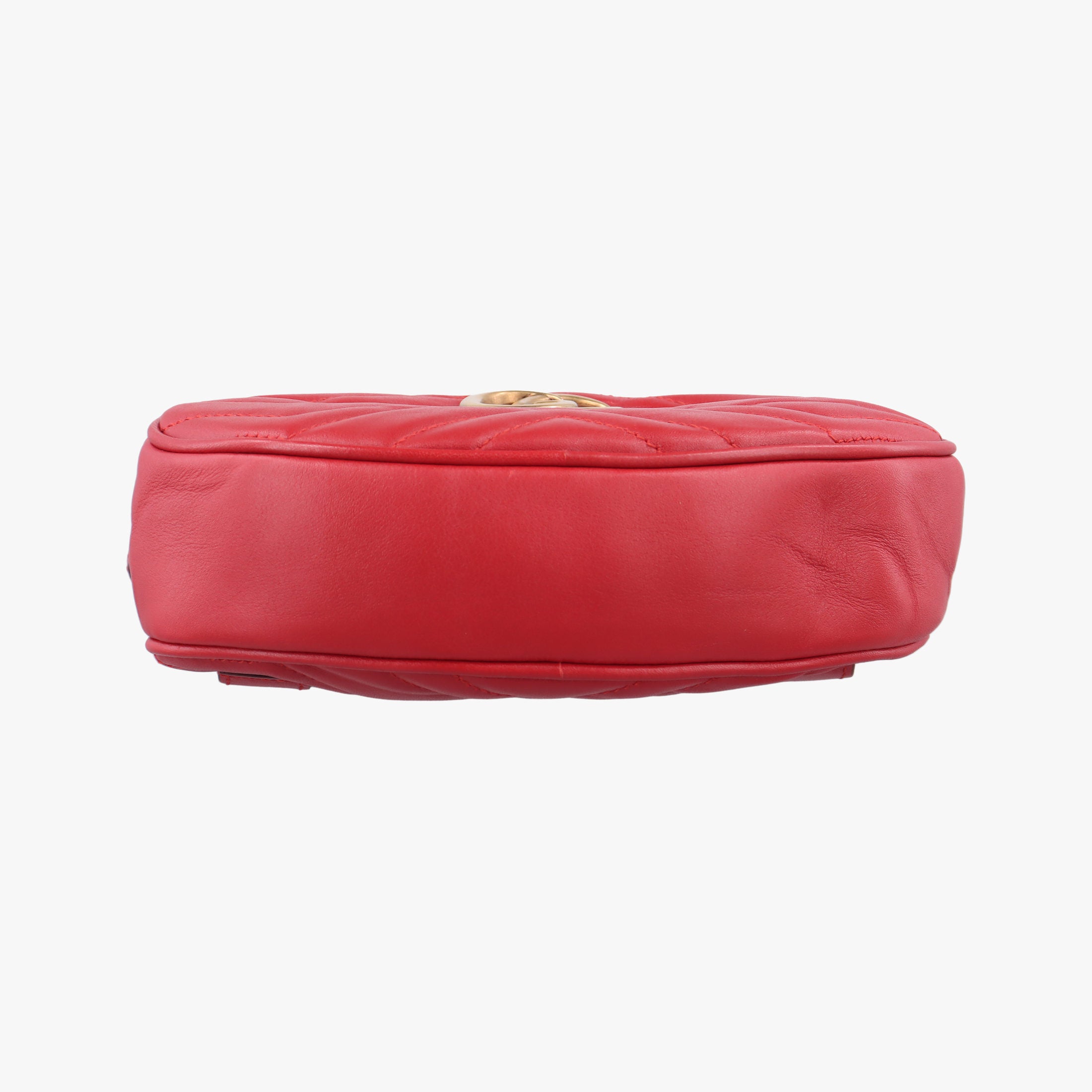 Pre-owned Gucci GG Marmont Red Leather 476434 bum bag/waist bag | stylenewstar