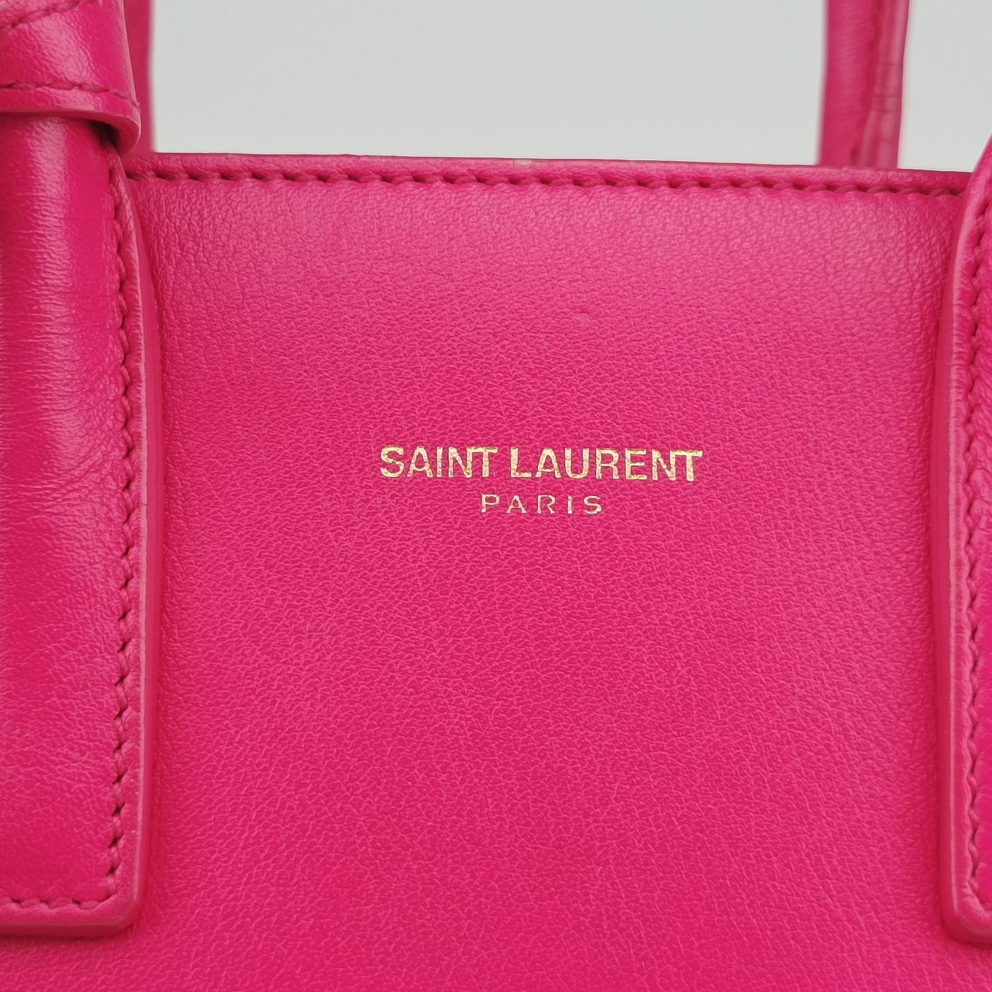 Pre-owned Yves Saint Laurent SAC DE JOUR Rose Leather 340778 shoulderbag | stylenewstar