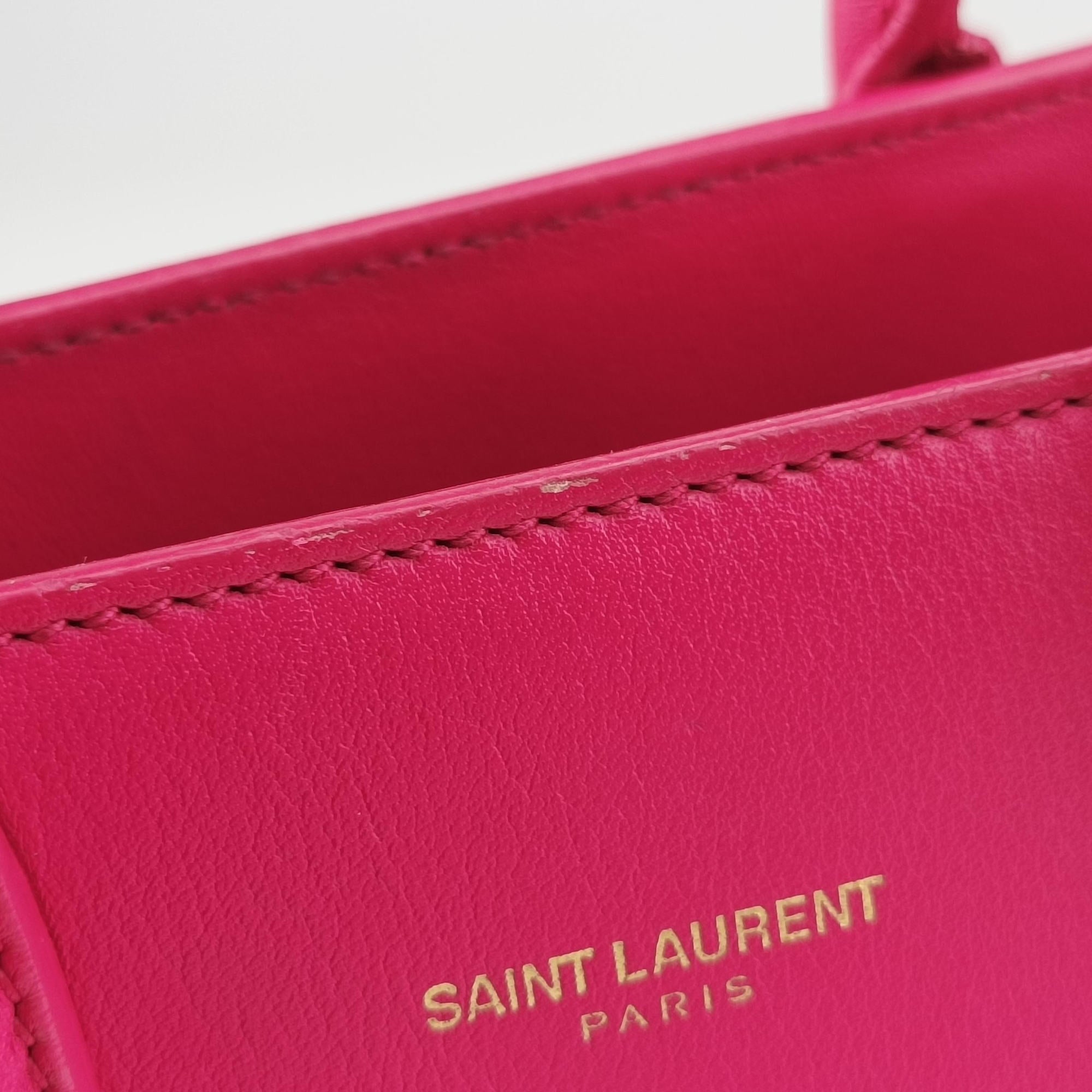 Pre-owned Yves Saint Laurent SAC DE JOUR Rose Leather 340778 shoulderbag | stylenewstar