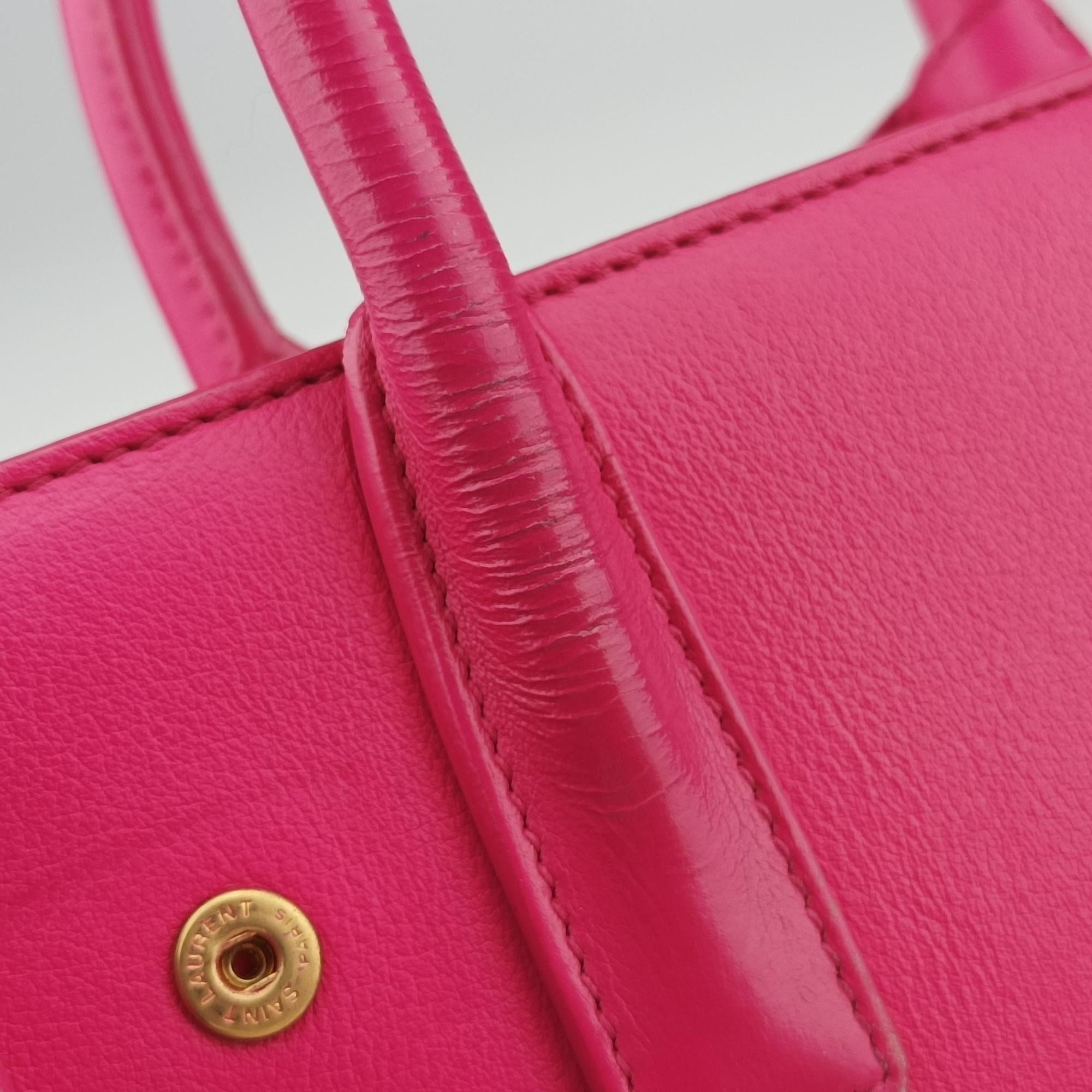 Pre-owned Yves Saint Laurent SAC DE JOUR Rose Leather 340778 shoulderbag | stylenewstar
