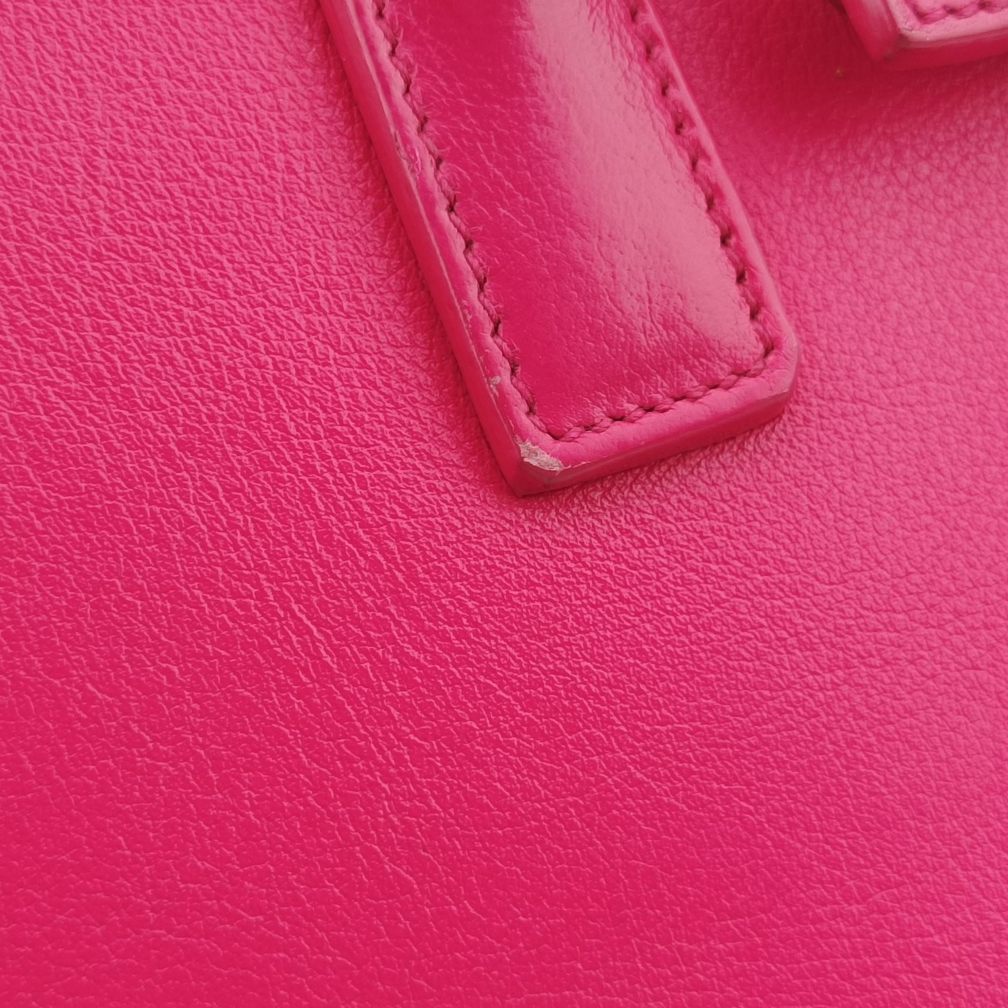 Pre-owned Yves Saint Laurent SAC DE JOUR Rose Leather 340778 shoulderbag | stylenewstar