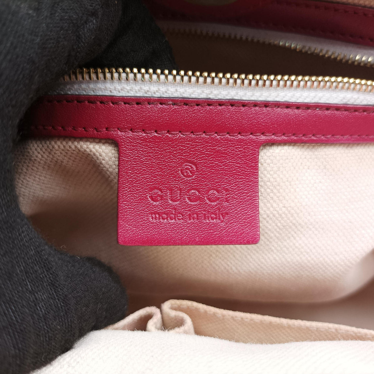 Pre-owned Gucci Guccissima Mayfair Rose Leather 257061 handbag | stylenewstar