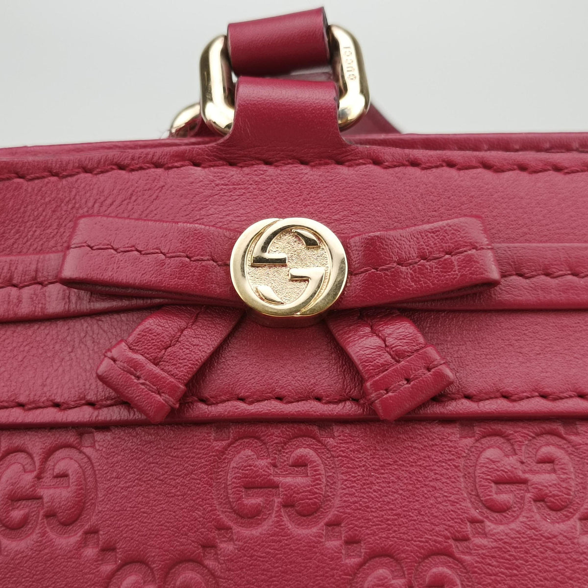 Pre-owned Gucci Guccissima Mayfair Rose Leather 257061 handbag | stylenewstar