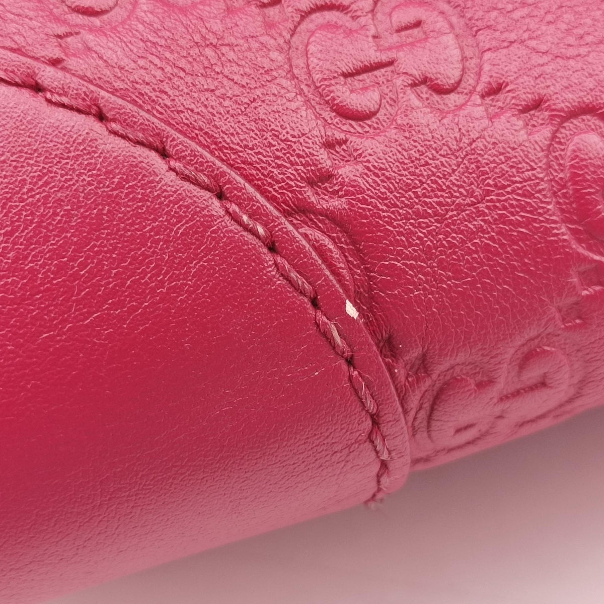 Pre-owned Gucci Guccissima Mayfair Rose Leather 257061 handbag | stylenewstar