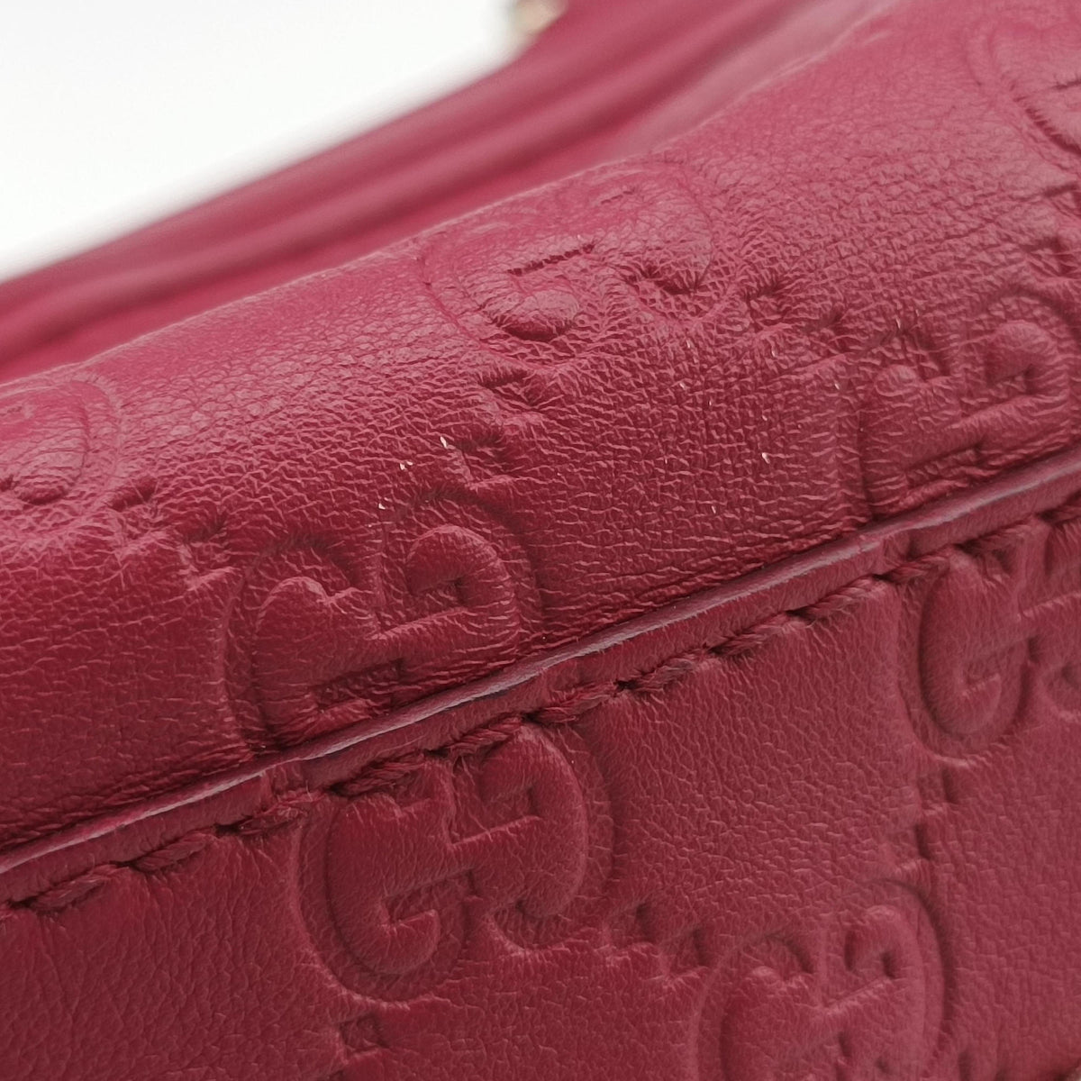 Pre-owned Gucci Guccissima Mayfair Rose Leather 257061 handbag | stylenewstar