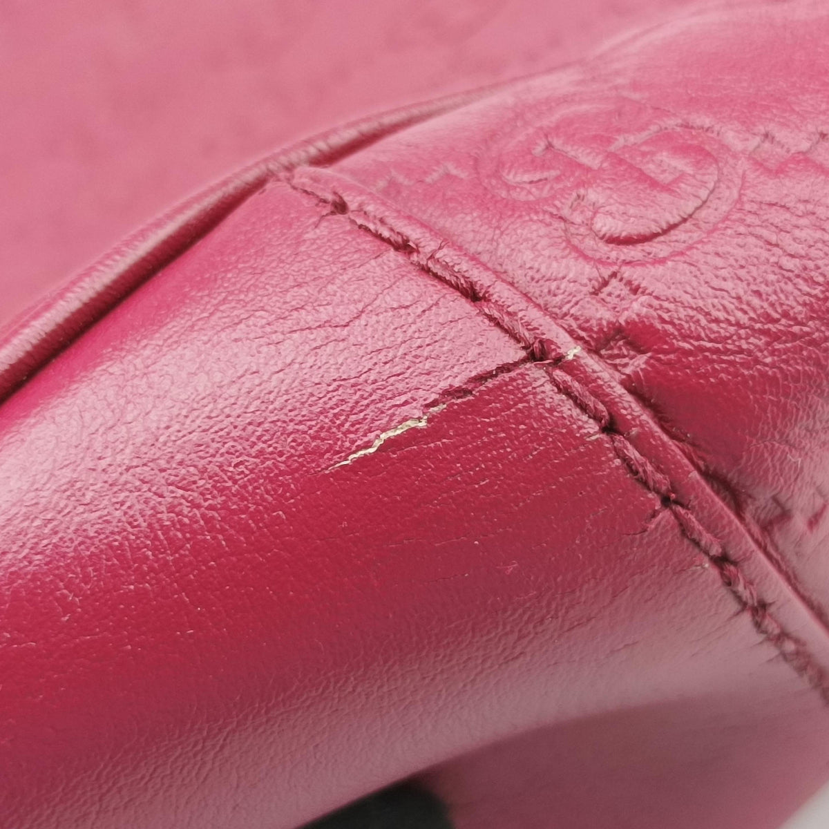 Pre-owned Gucci Guccissima Mayfair Rose Leather 257061 handbag | stylenewstar