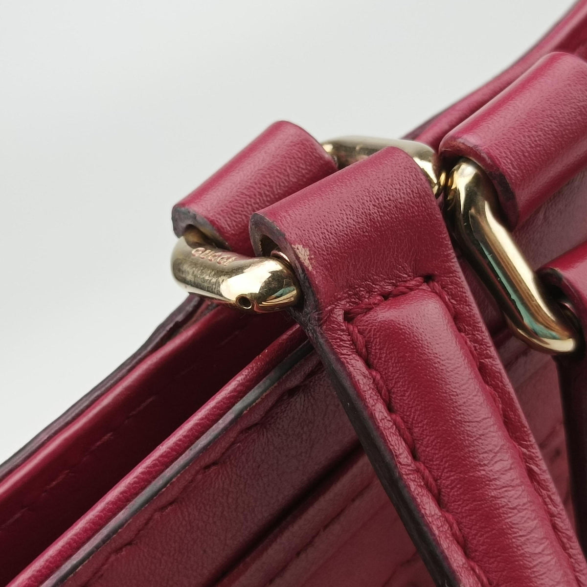 Pre-owned Gucci Guccissima Mayfair Rose Leather 257061 handbag | stylenewstar