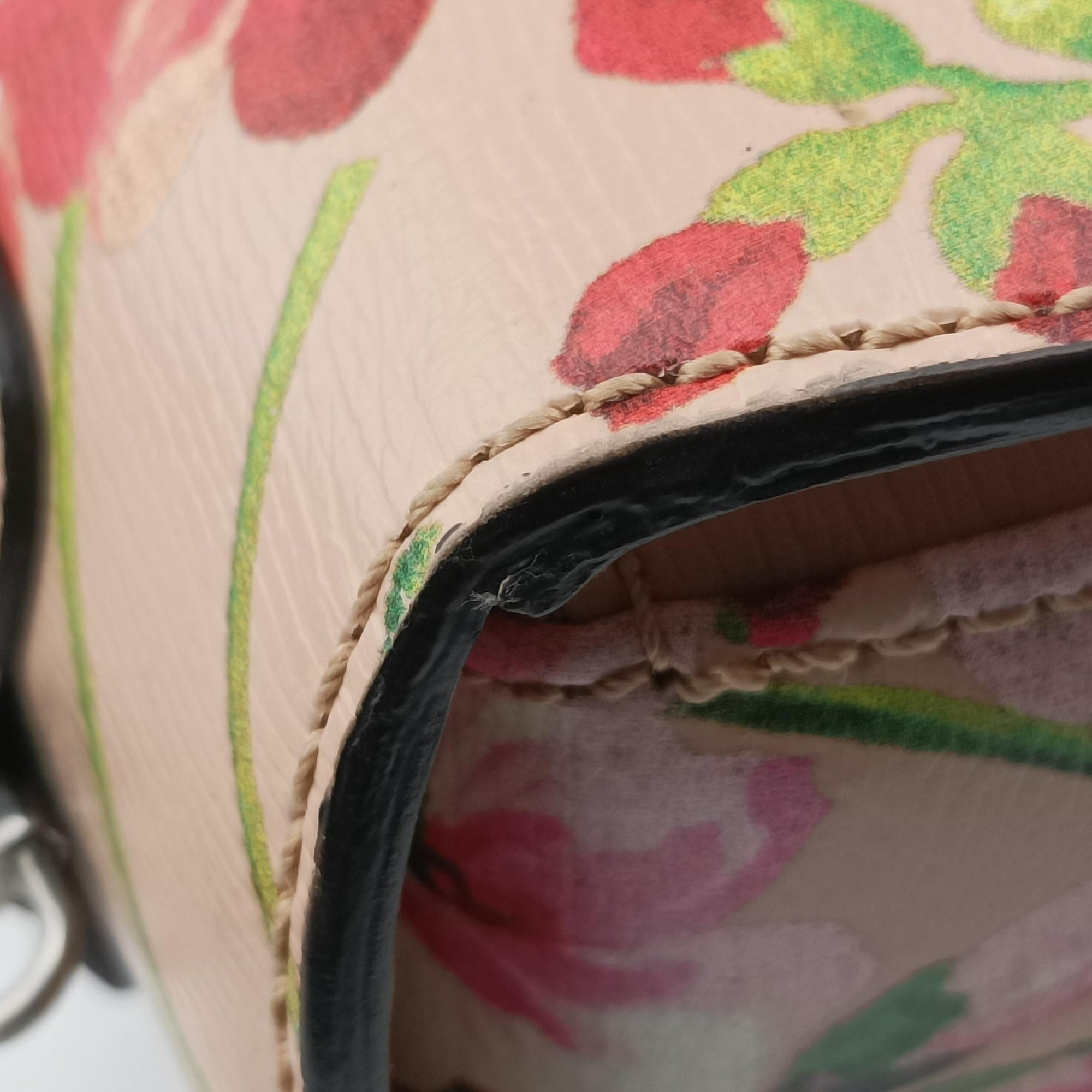 Pre-owned Gucci Bamboo Pink×Multicolour Leather 409398 shoulderbag | stylenewstar