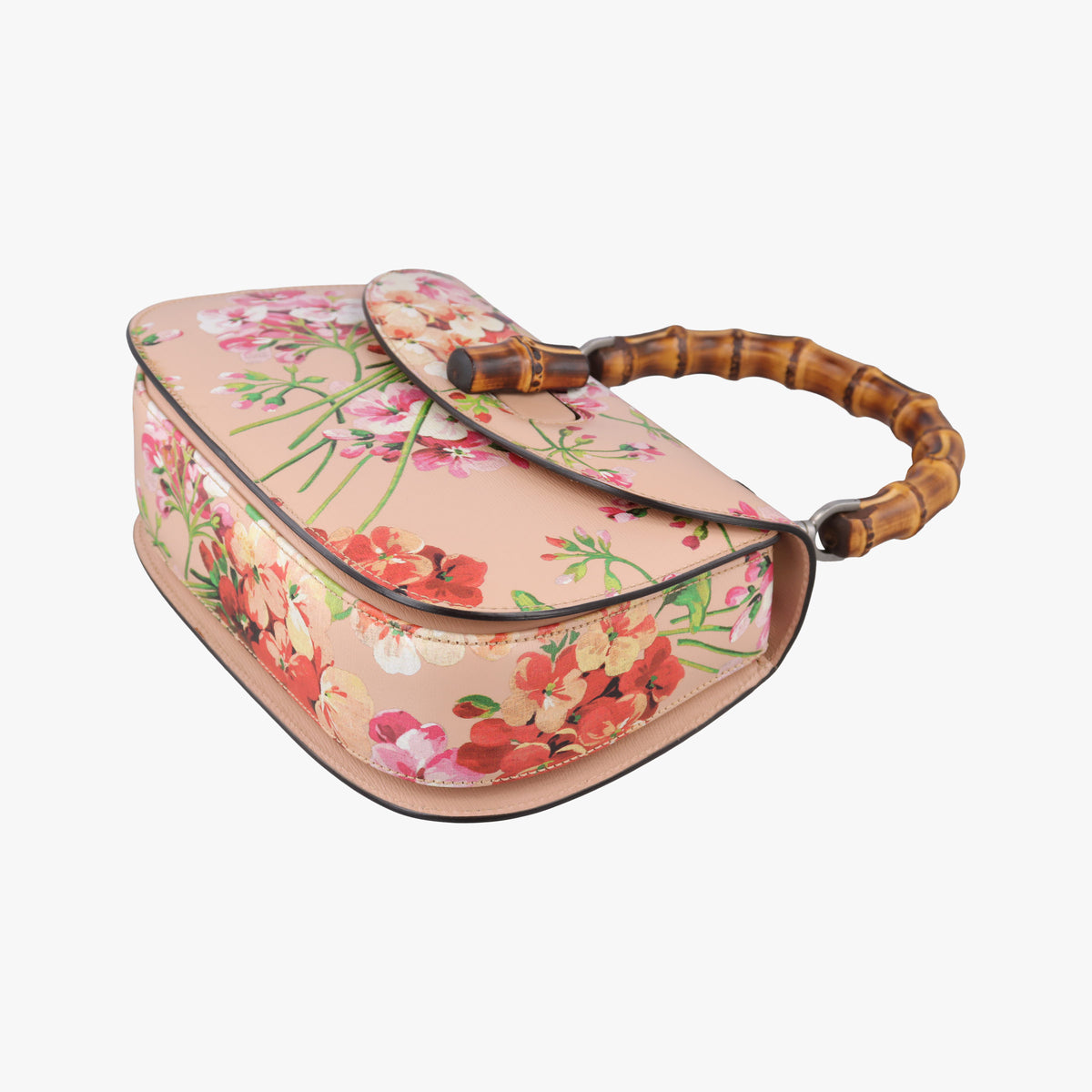 Pre-owned Gucci Bamboo Pink×Multicolour Leather 409398 shoulderbag | stylenewstar