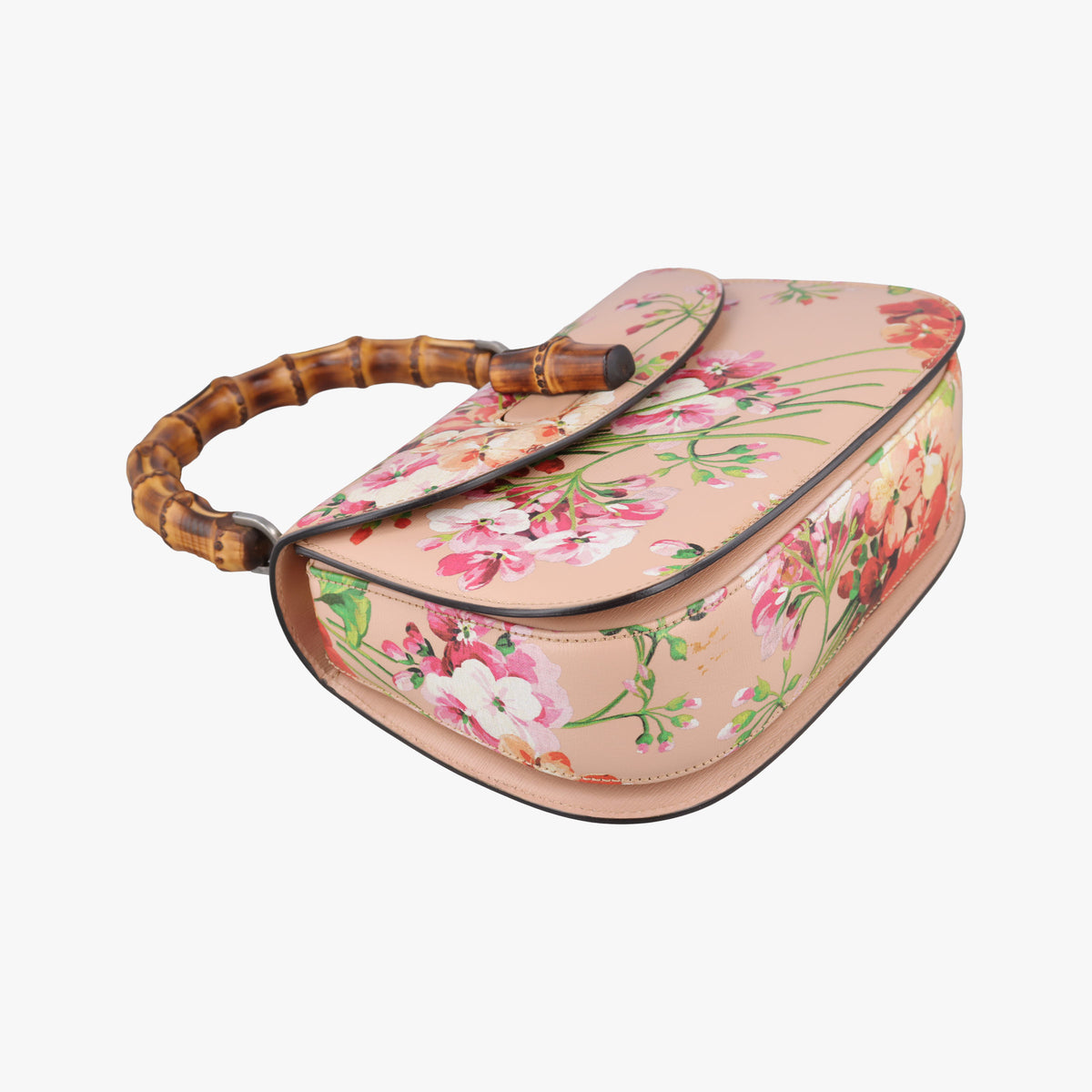 Pre-owned Gucci Bamboo Pink×Multicolour Leather 409398 shoulderbag | stylenewstar