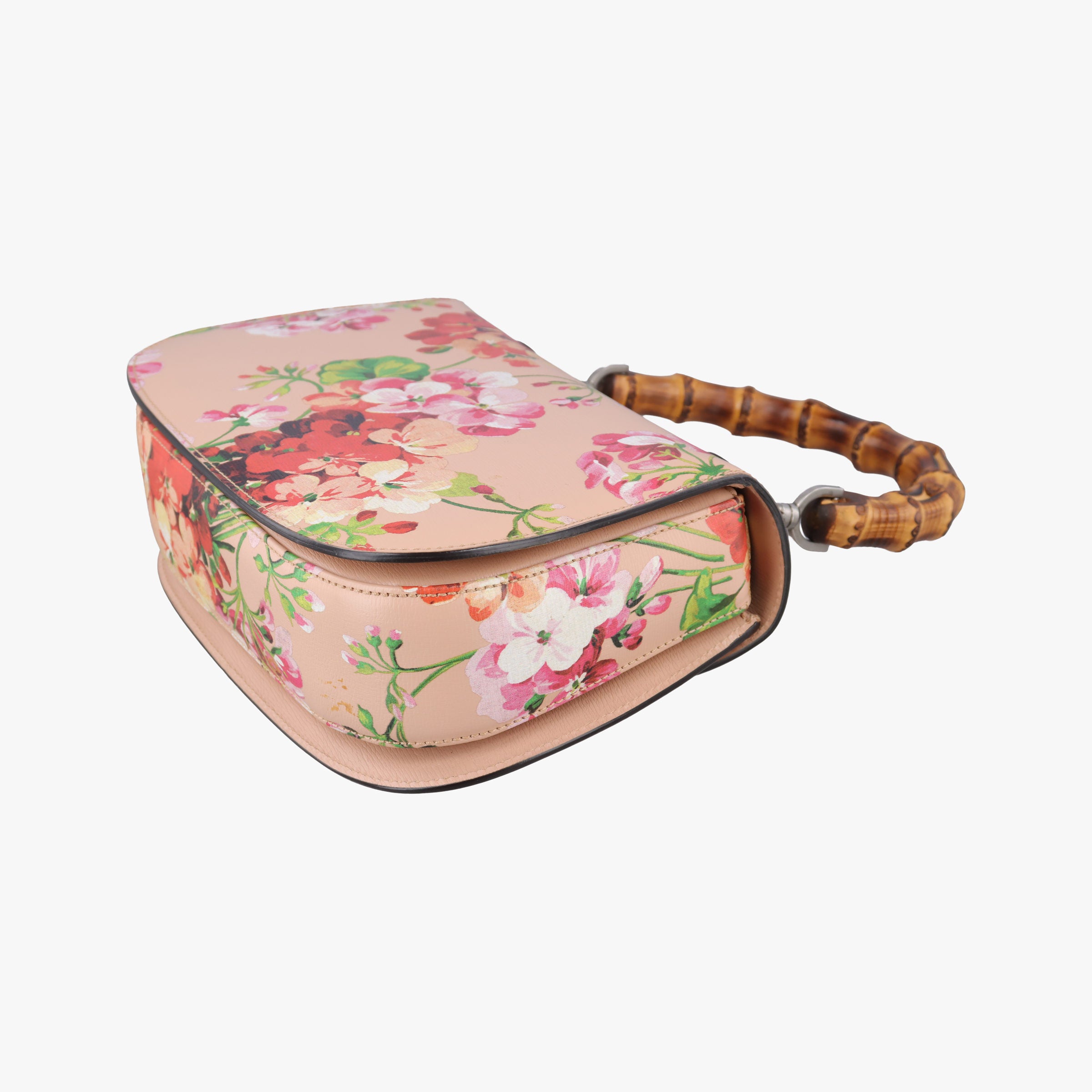 Pre-owned Gucci Bamboo Pink×Multicolour Leather 409398 shoulderbag | stylenewstar