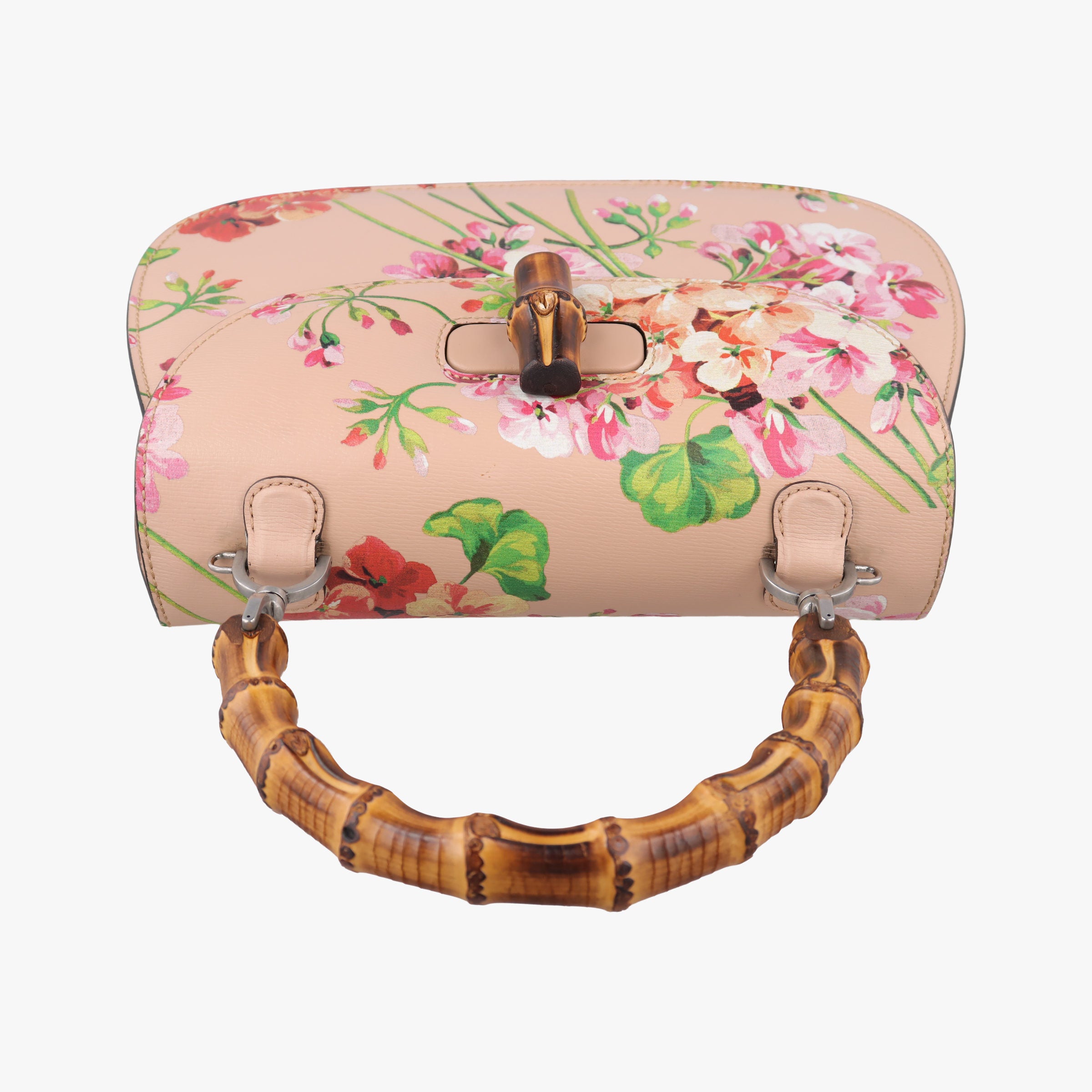 Pre-owned Gucci Bamboo Pink×Multicolour Leather 409398 shoulderbag | stylenewstar