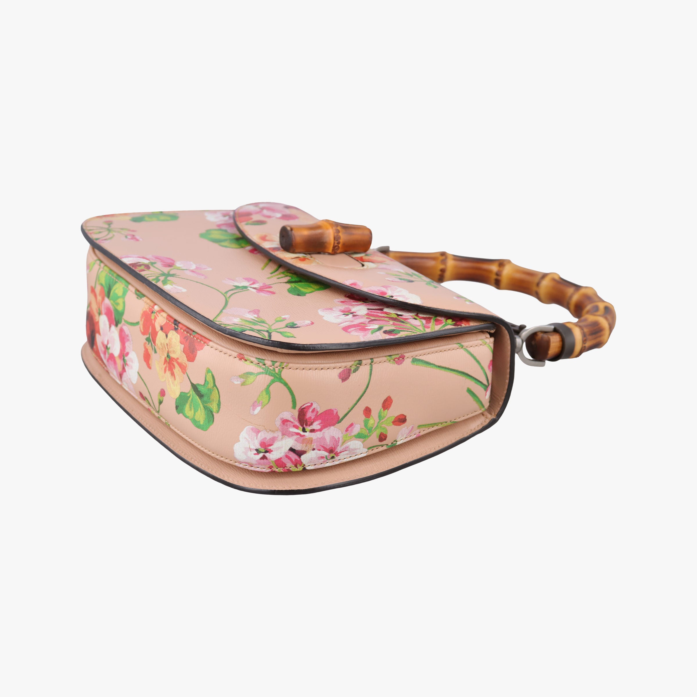 Pre-owned Gucci Bamboo Pink×Multicolour Leather 409398 shoulderbag | stylenewstar