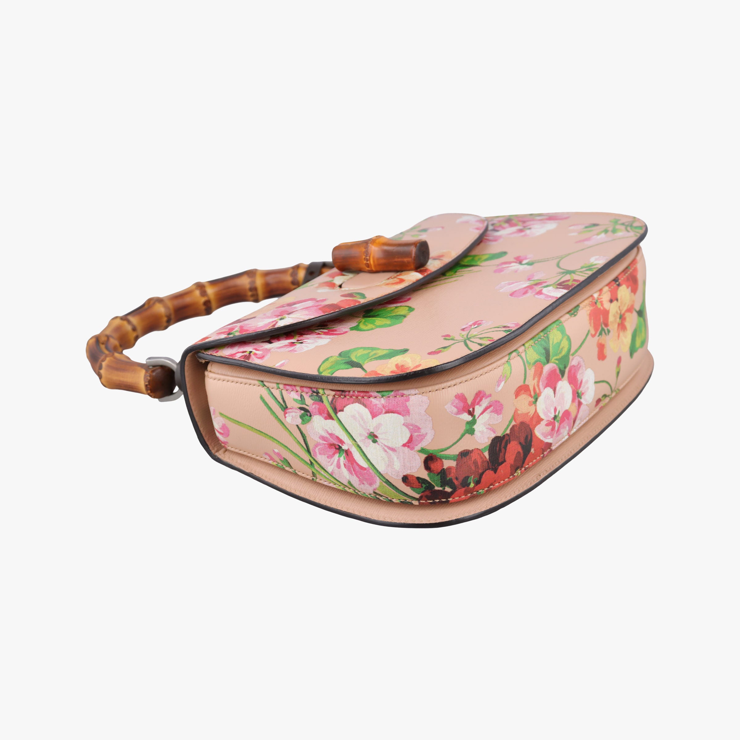 Pre-owned Gucci Bamboo Pink×Multicolour Leather 409398 shoulderbag | stylenewstar