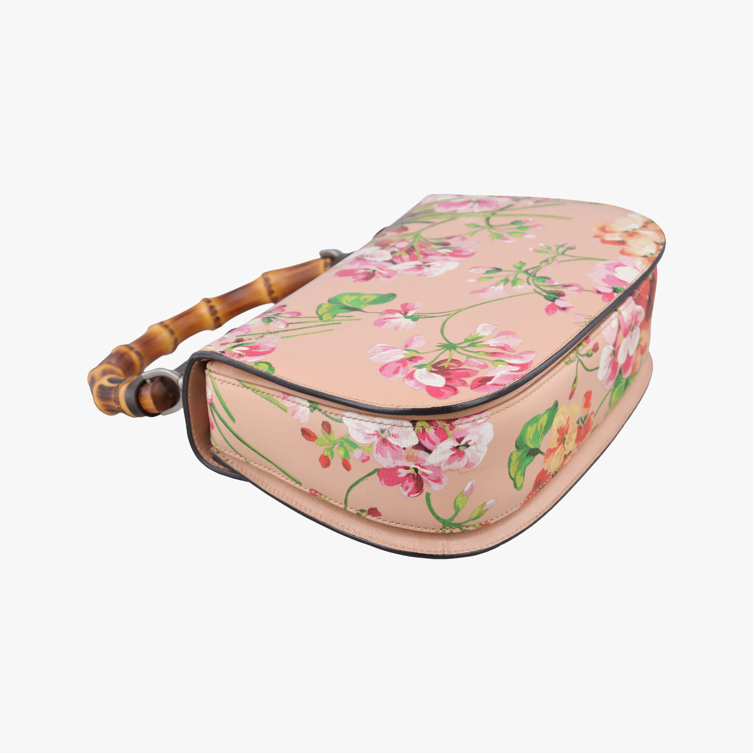 Pre-owned Gucci Bamboo Pink×Multicolour Leather 409398 shoulderbag | stylenewstar