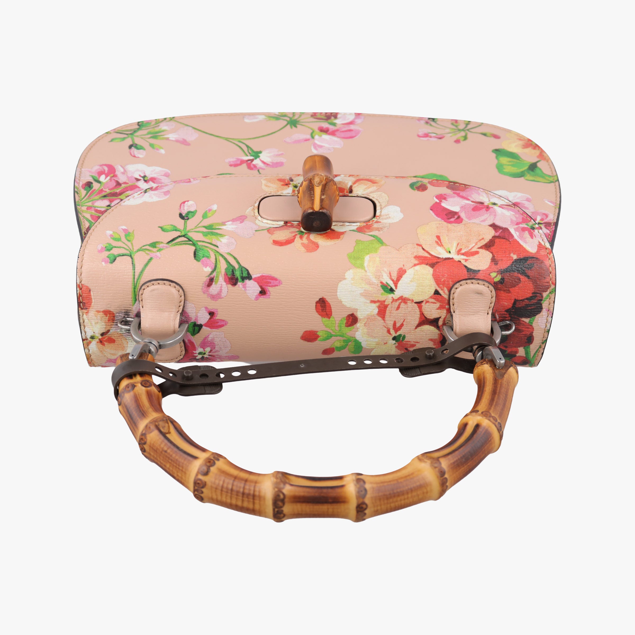 Pre-owned Gucci Bamboo Pink×Multicolour Leather 409398 shoulderbag | stylenewstar
