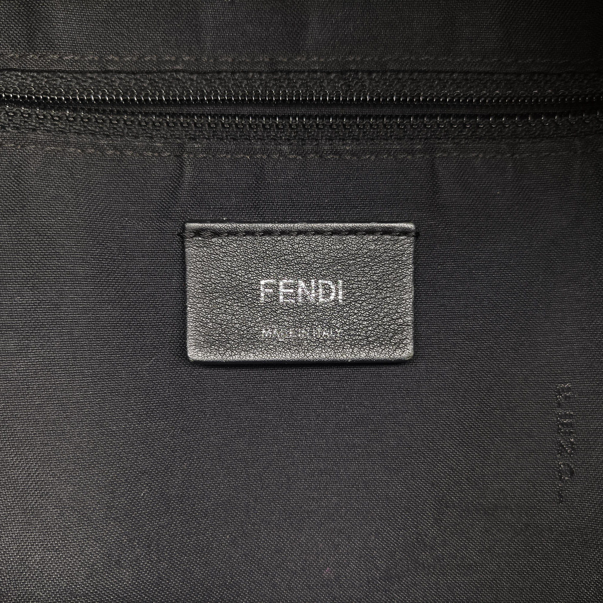 Pre-owned Fendi monster bag bugs Black x Multicolour Nylon x leather 8BZ035 backpack/rucksack | stylenewstar