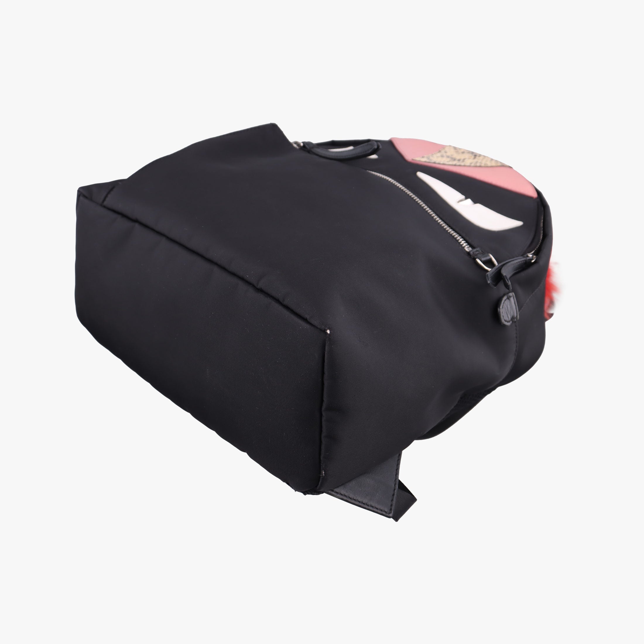 Pre-owned Fendi monster bag bugs Black x Multicolour Nylon x leather 8BZ035 backpack/rucksack | stylenewstar