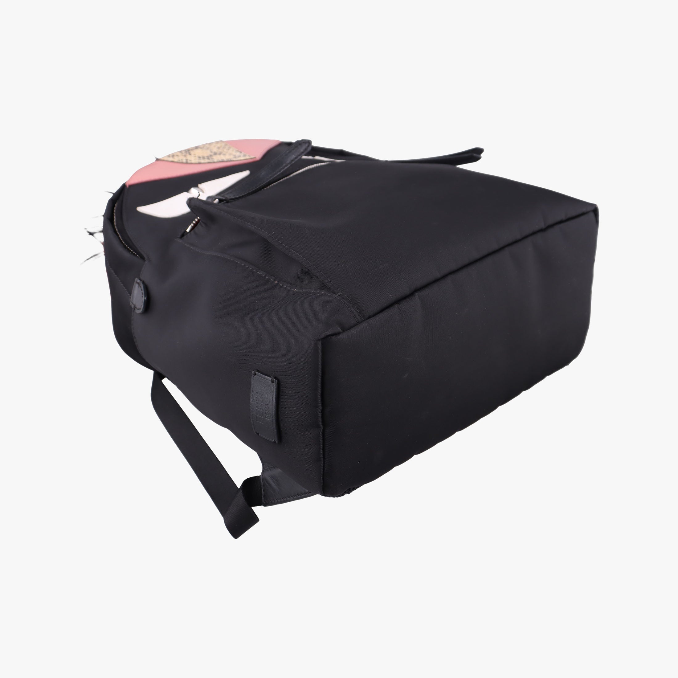 Pre-owned Fendi monster bag bugs Black x Multicolour Nylon x leather 8BZ035 backpack/rucksack | stylenewstar