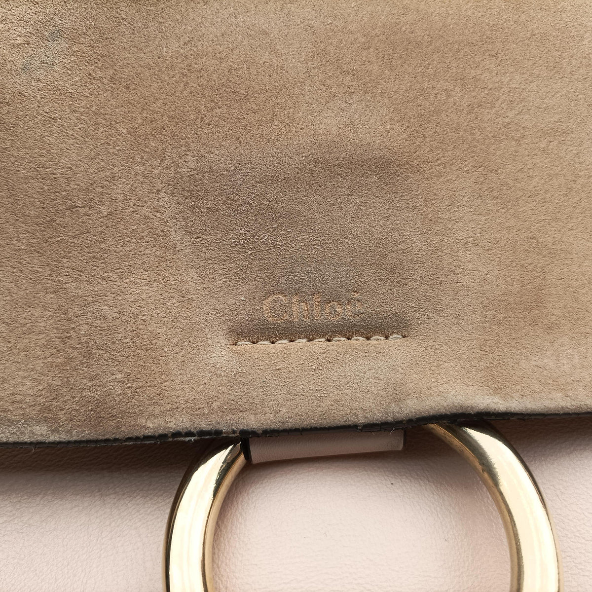 Pre-owned Chloe FAYE Beige Suede × leather  shoulderbag | stylenewstar