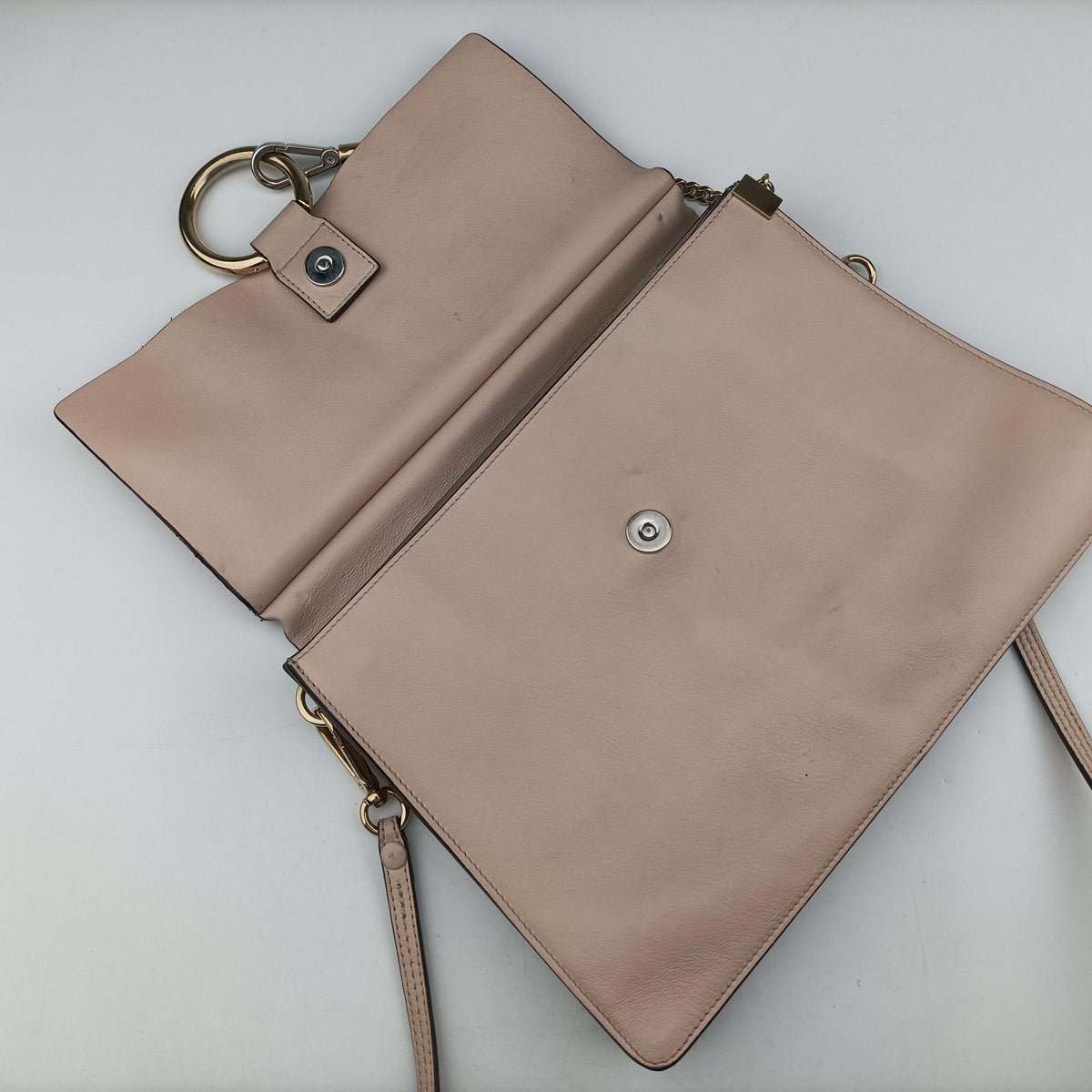 Pre-owned Chloe FAYE Beige Suede × leather  shoulderbag | stylenewstar