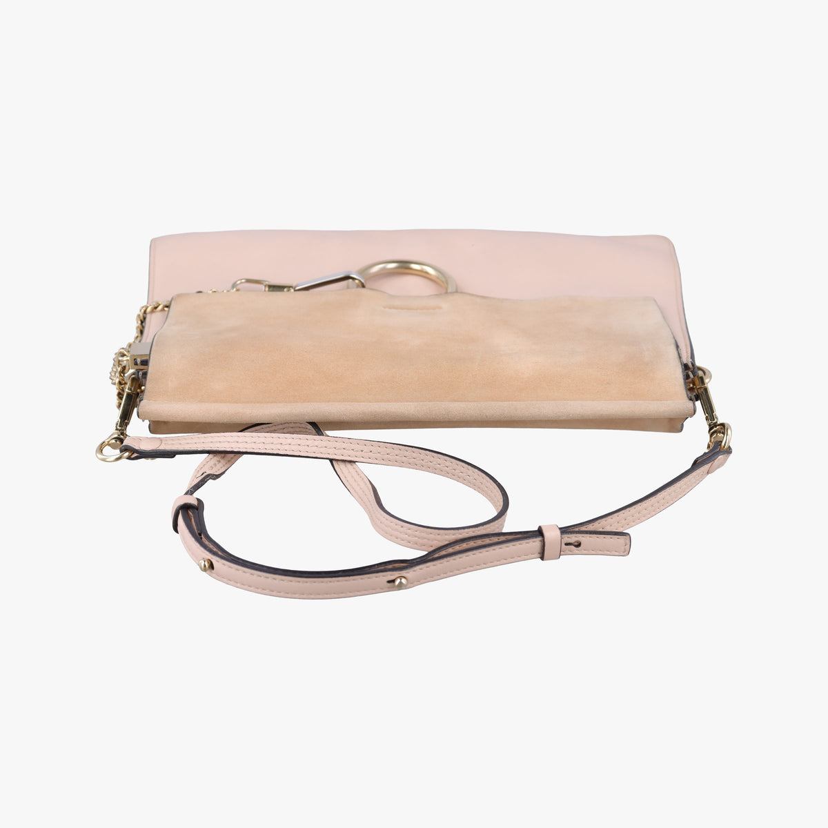 Pre-owned Chloe FAYE Beige Suede × leather  shoulderbag | stylenewstar