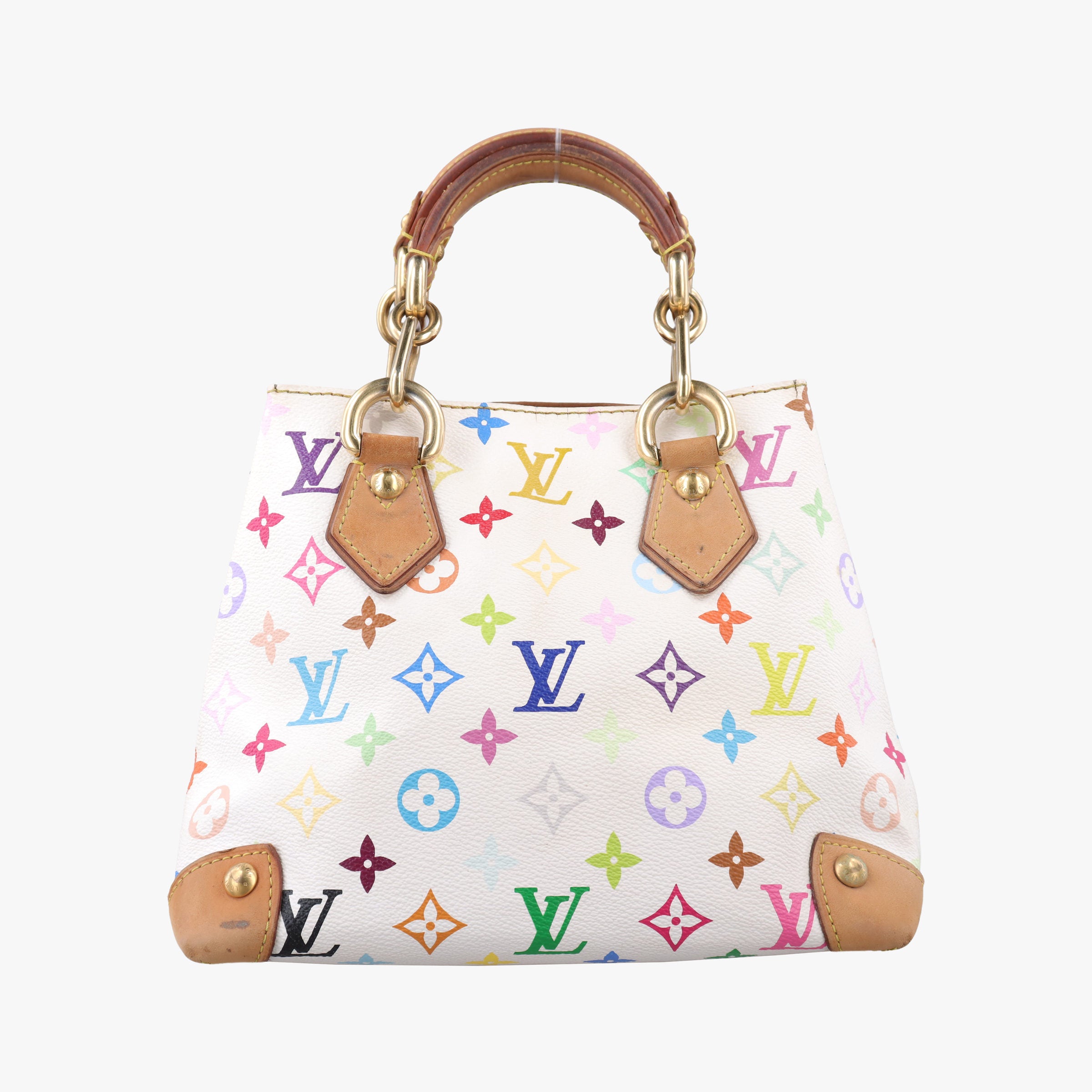 Secondhand Louis Vuitton AUDRA white Monogram Multicolor M40047 handbag | stylenewstar