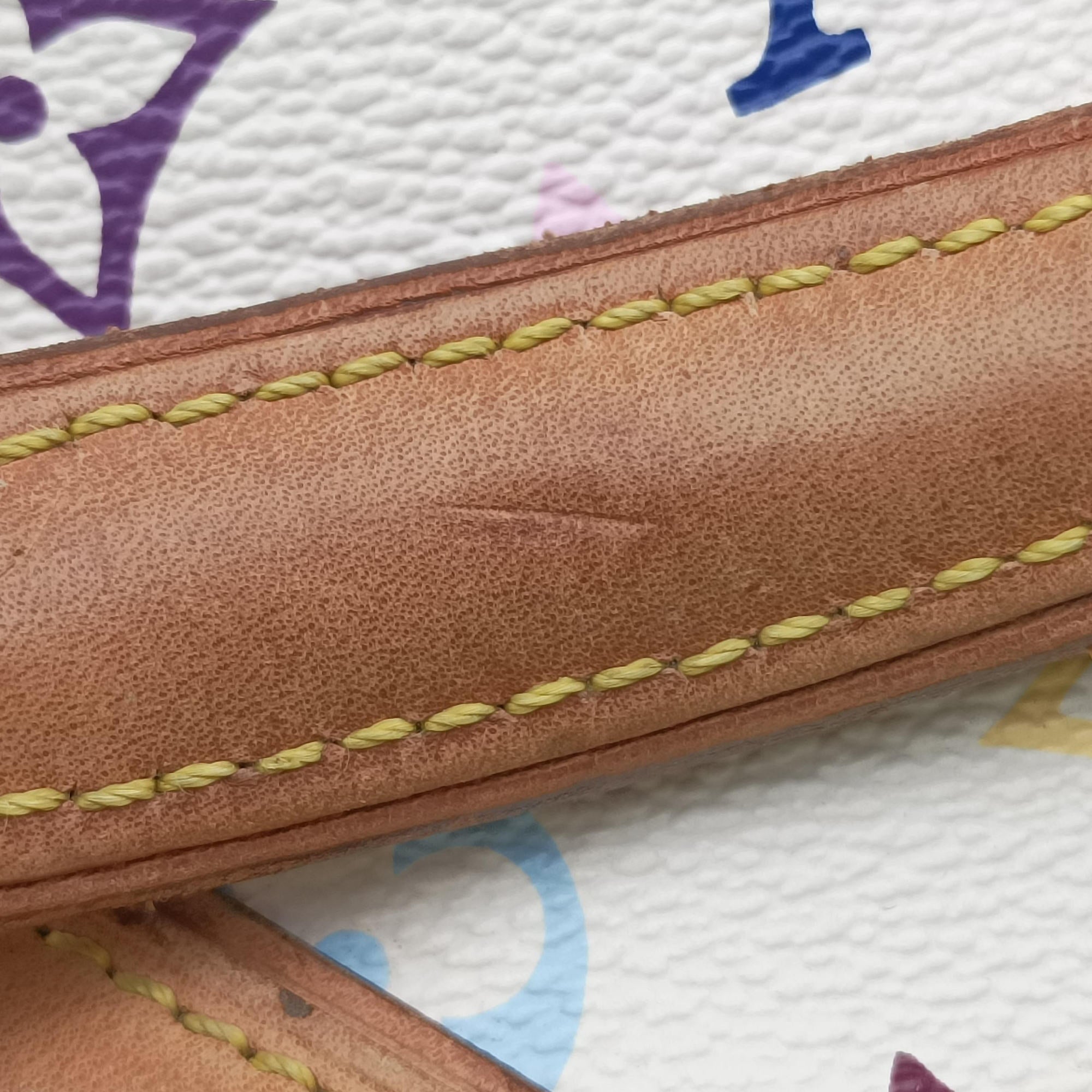 Secondhand Louis Vuitton AUDRA white Monogram Multicolor M40047 handbag | stylenewstar