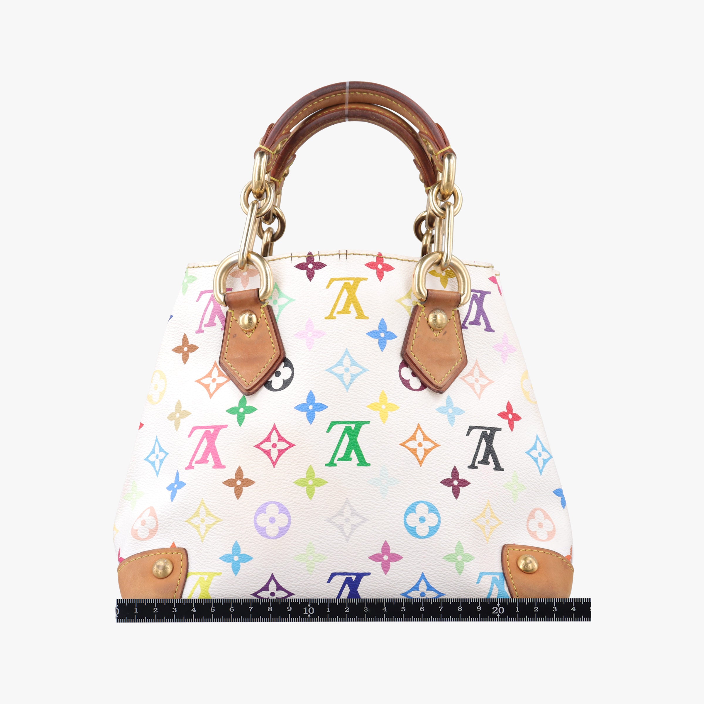 Secondhand Louis Vuitton AUDRA white Monogram Multicolor M40047 handbag | stylenewstar