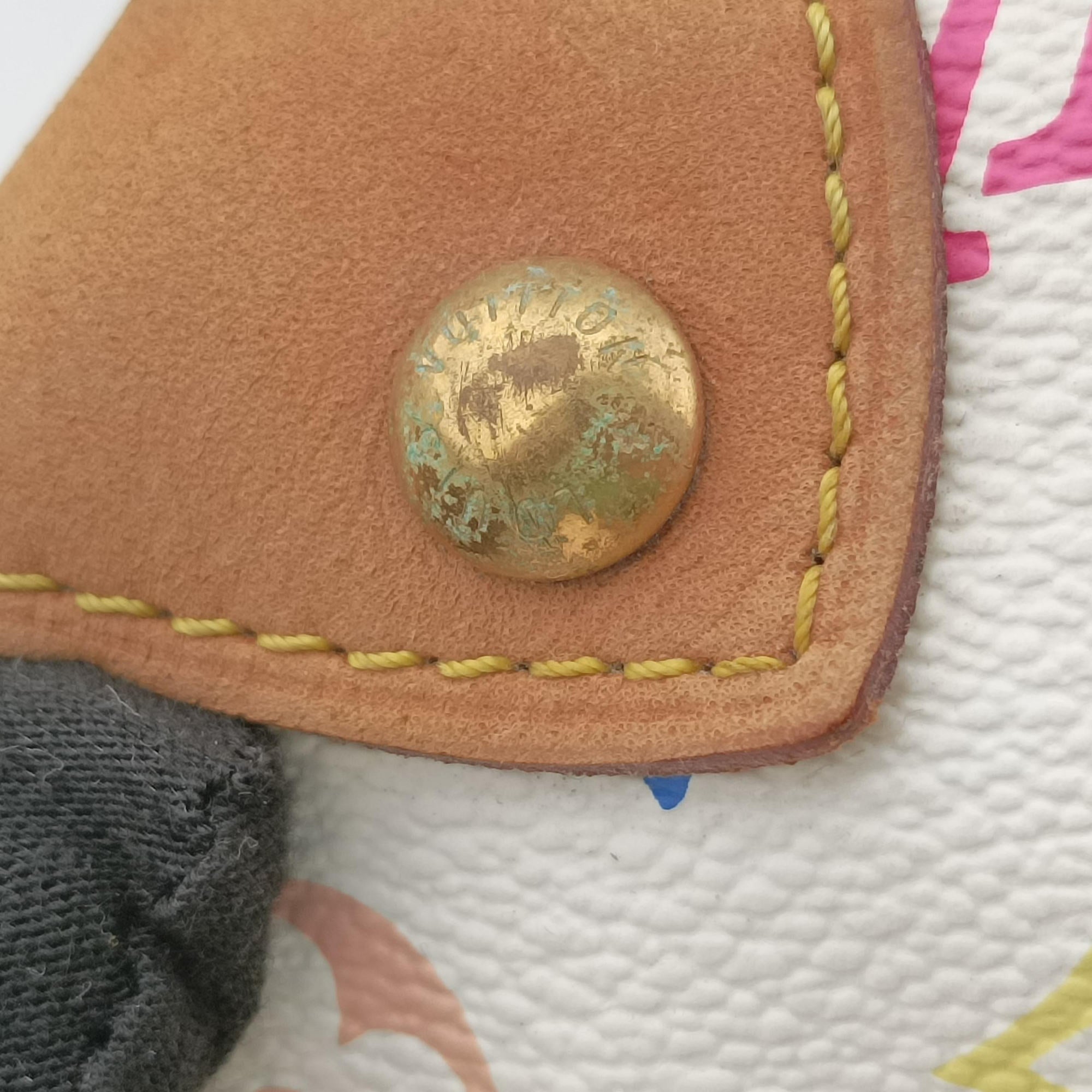 Secondhand Louis Vuitton AUDRA white Monogram Multicolor M40047 handbag | stylenewstar