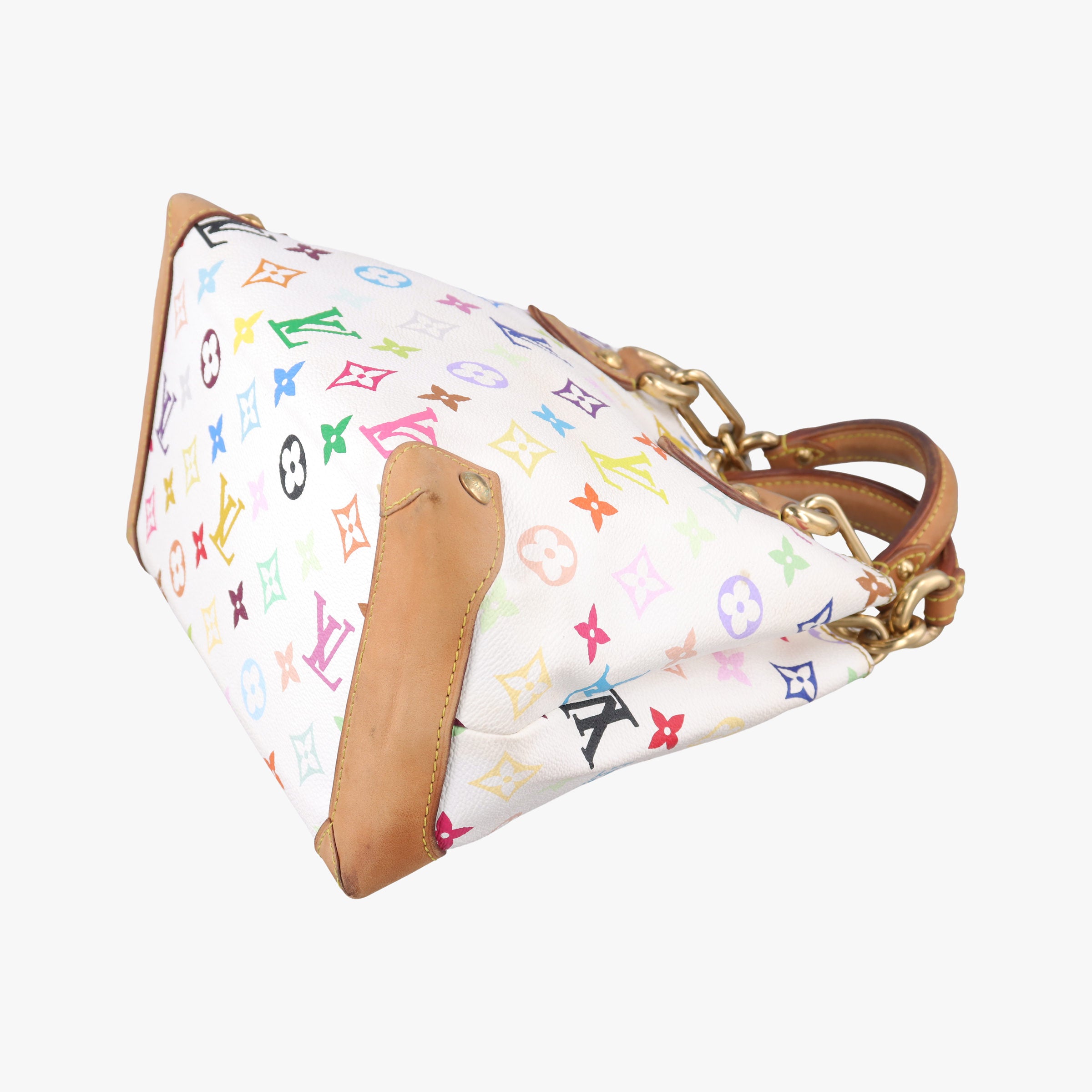 Secondhand Louis Vuitton AUDRA white Monogram Multicolor M40047 handbag | stylenewstar