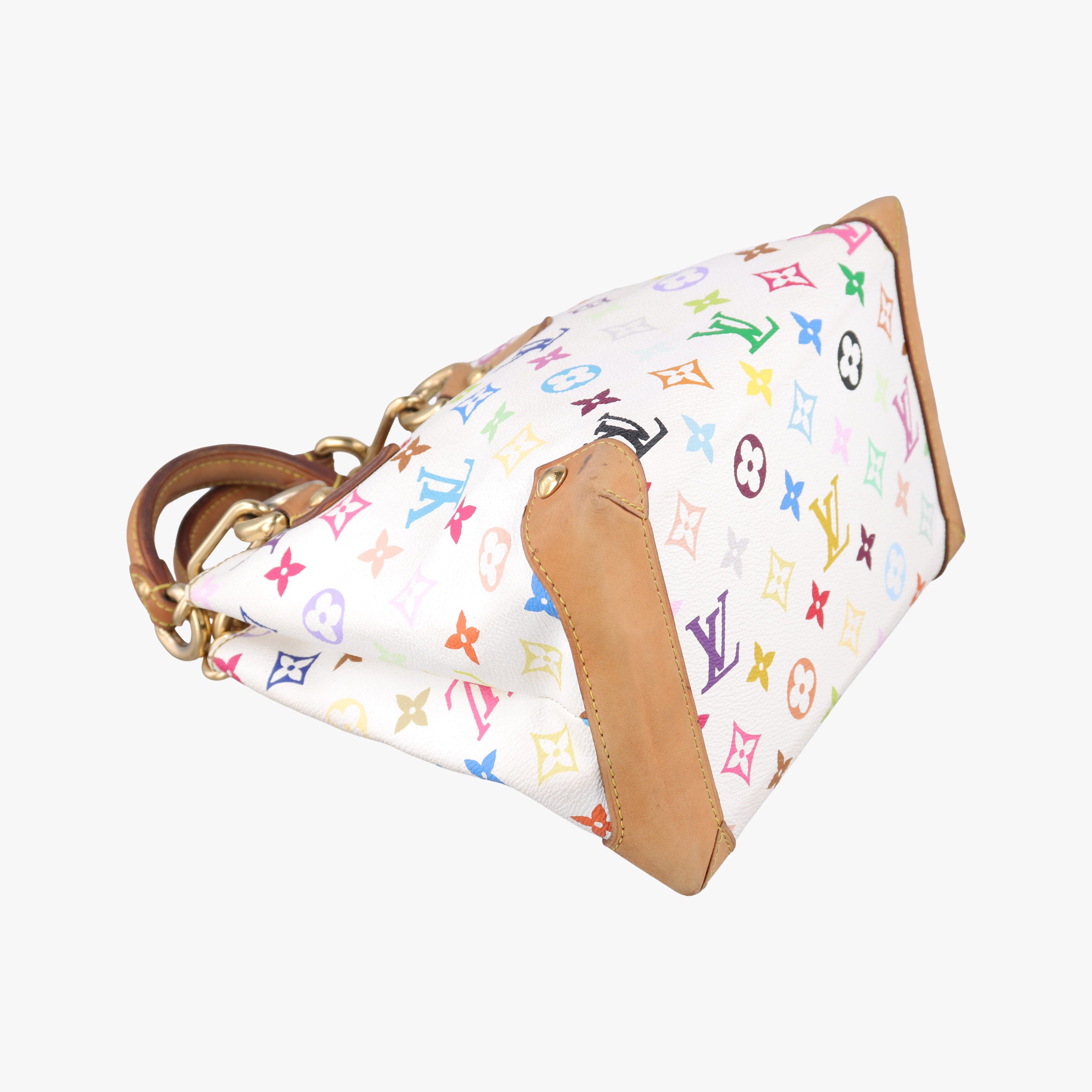 Secondhand Louis Vuitton AUDRA white Monogram Multicolor M40047 handbag | stylenewstar