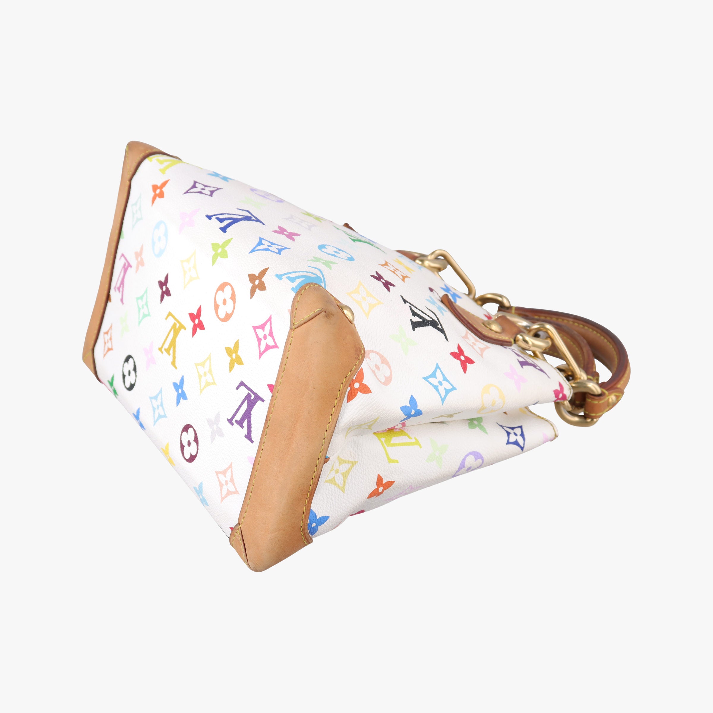 Secondhand Louis Vuitton AUDRA white Monogram Multicolor M40047 handbag | stylenewstar