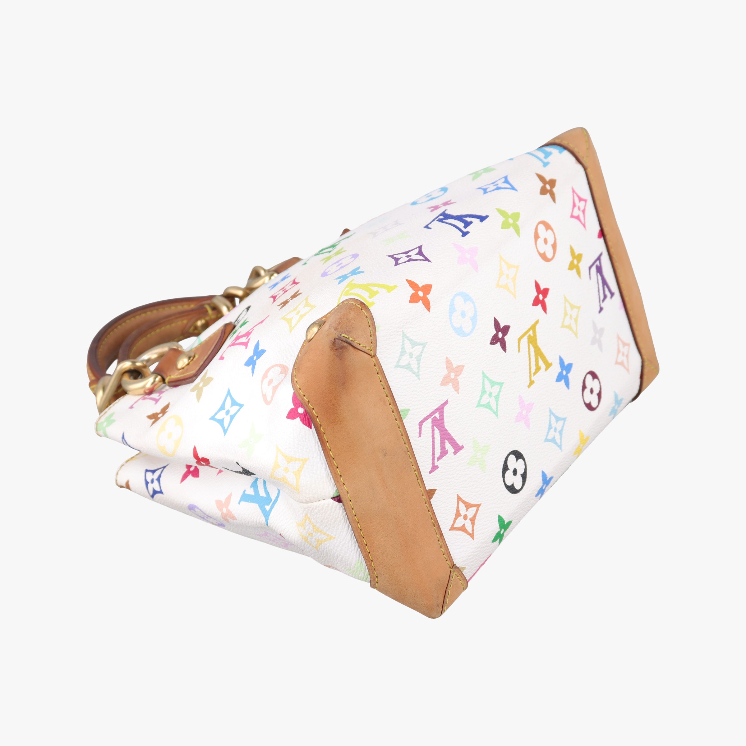 Secondhand Louis Vuitton AUDRA white Monogram Multicolor M40047 handbag | stylenewstar