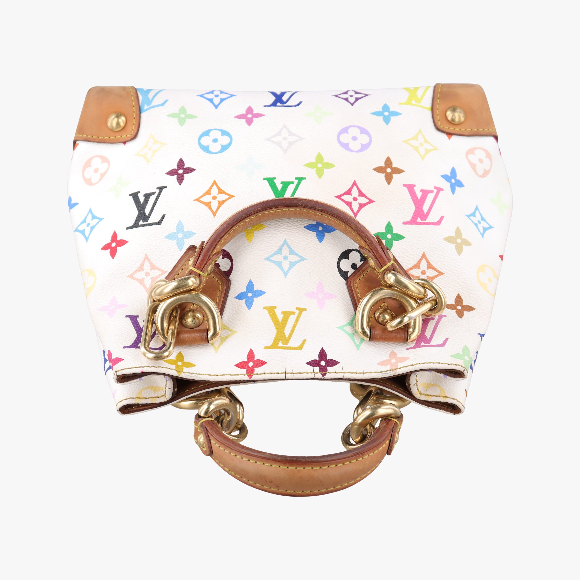 Secondhand Louis Vuitton AUDRA white Monogram Multicolor M40047 handbag | stylenewstar
