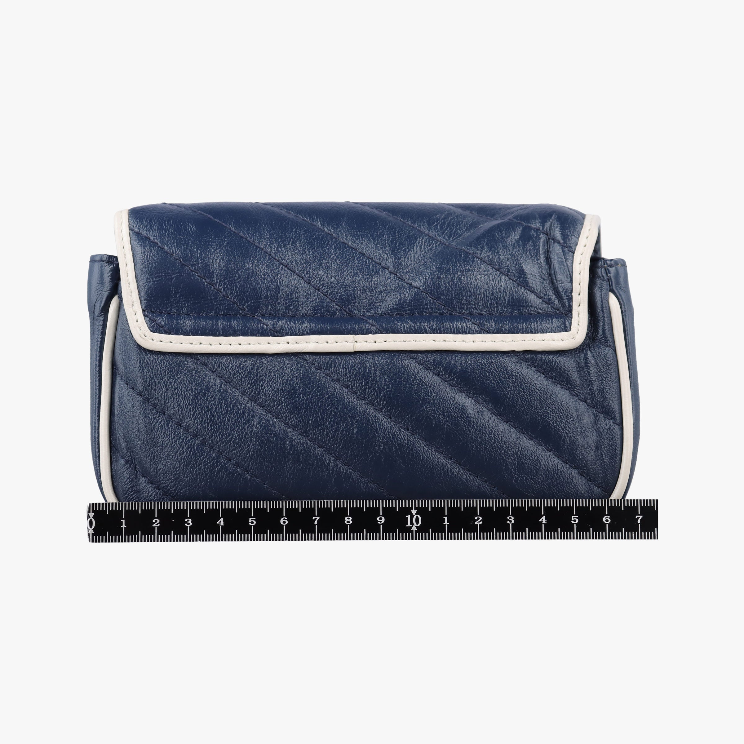 Vintage Gucci GG Marmont White×blue Leather 574969 shoulderbag | stylenewstar