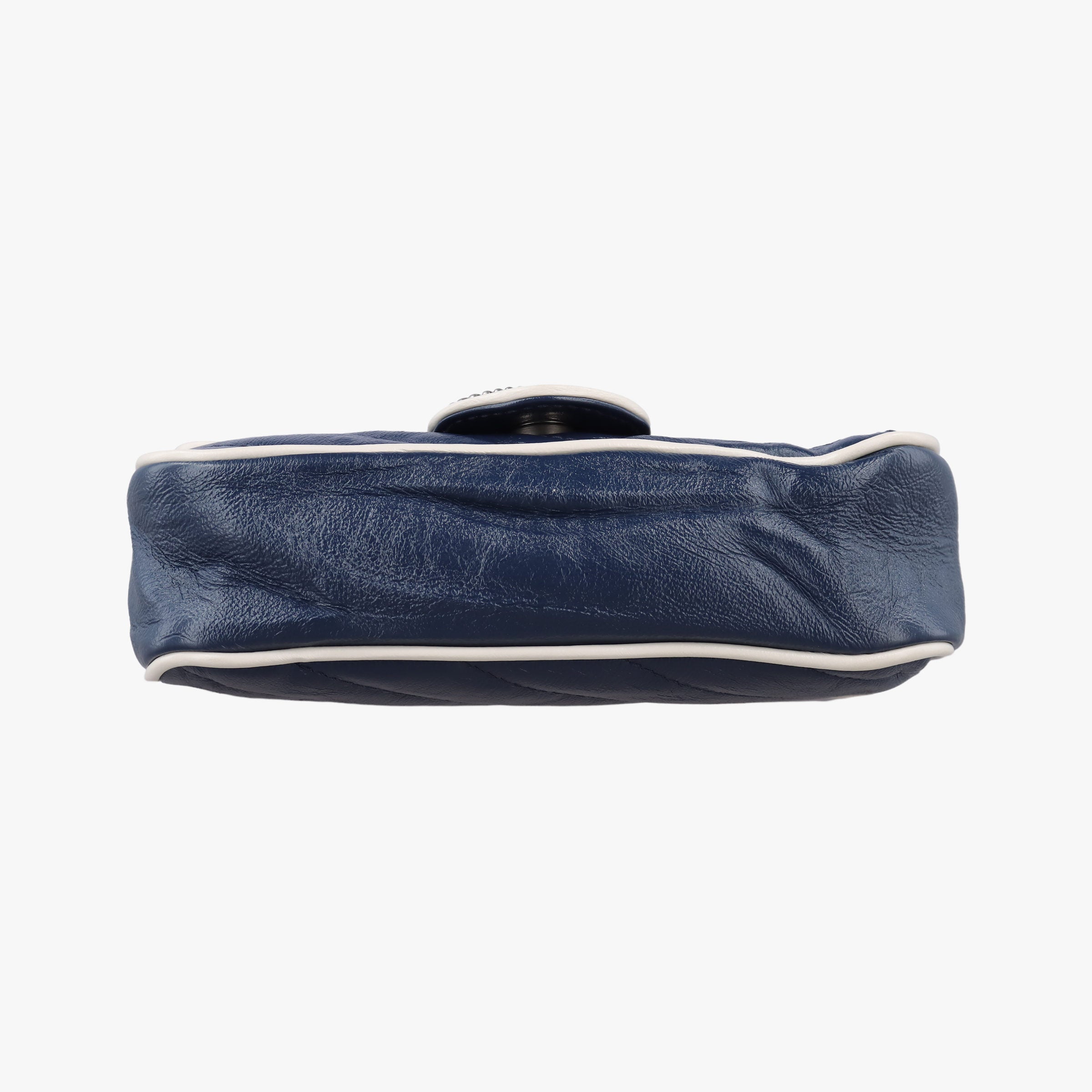 Vintage Gucci GG Marmont White×blue Leather 574969 shoulderbag | stylenewstar