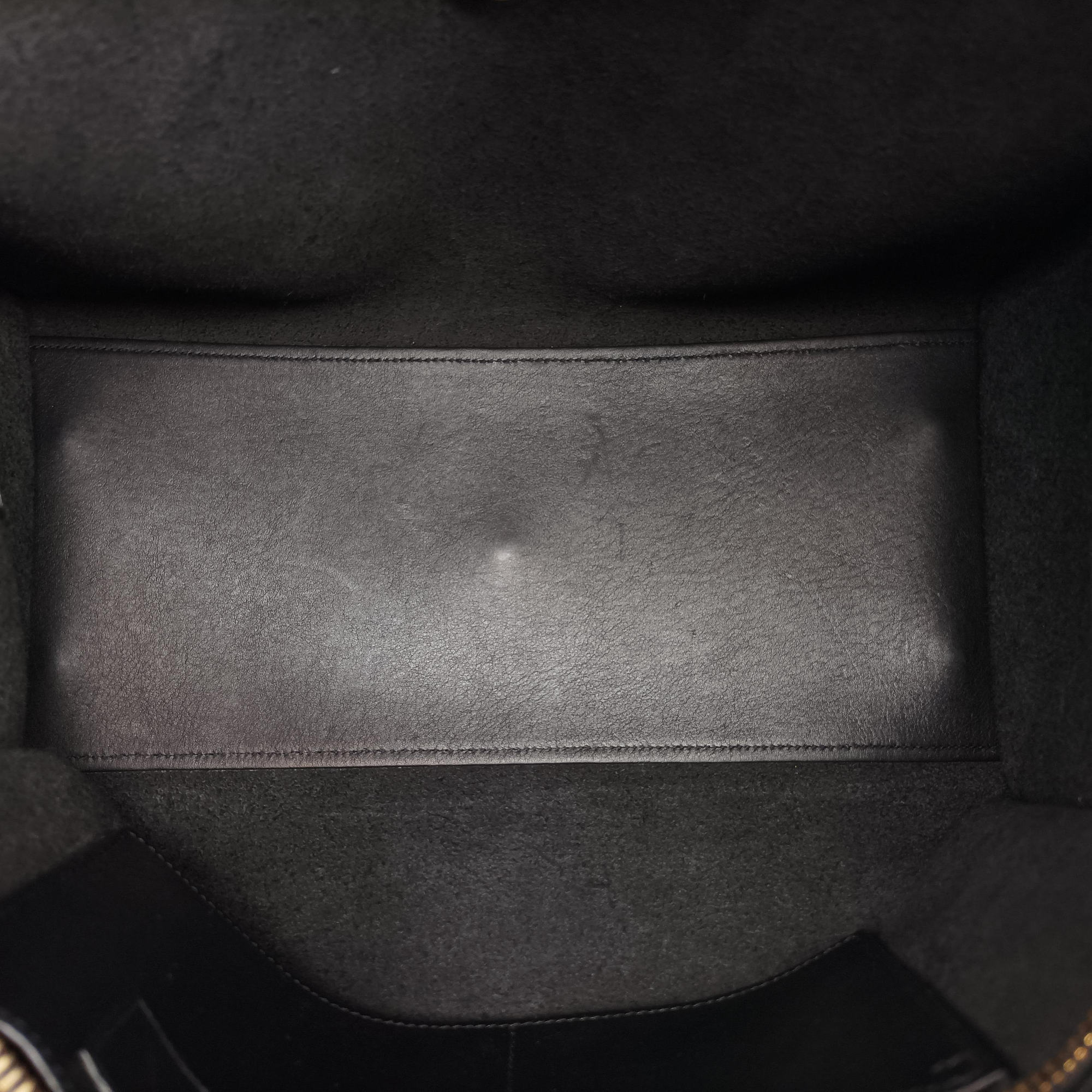 Pre-owned Yves Saint Laurent BABY CABAS Black Leather 394461 shoulderbag | stylenewstar
