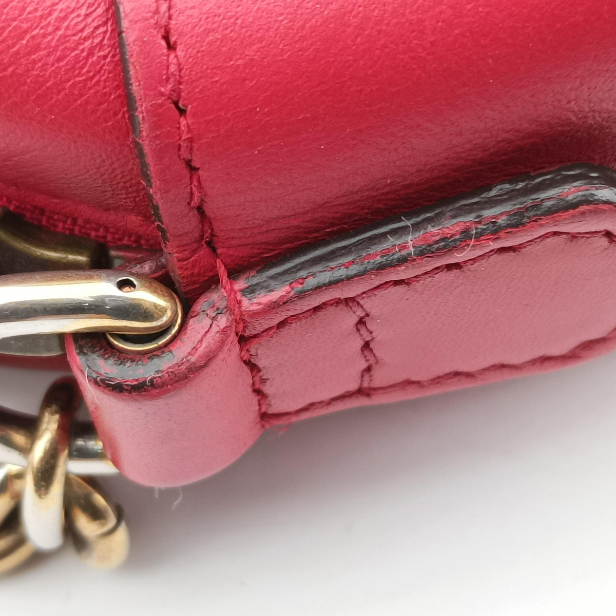 Secondhand Gucci GG Marmont Red Leather 447632 shoulderbag | stylenewstar