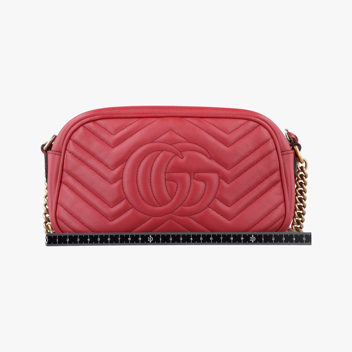Secondhand Gucci GG Marmont Red Leather 447632 shoulderbag | stylenewstar