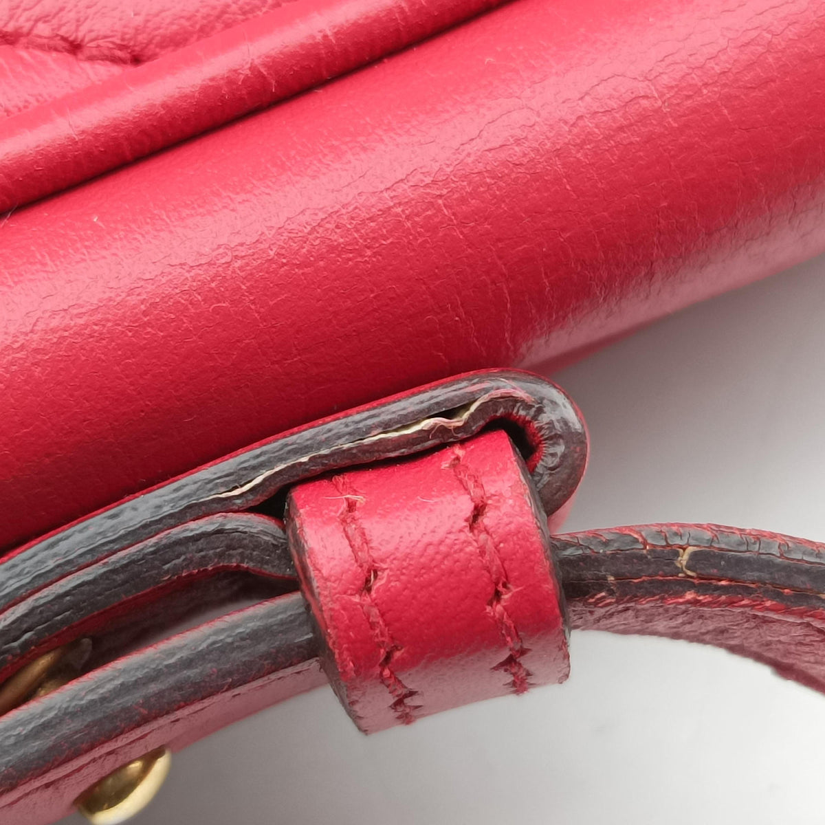 Secondhand Gucci GG Marmont Red Leather 447632 shoulderbag | stylenewstar