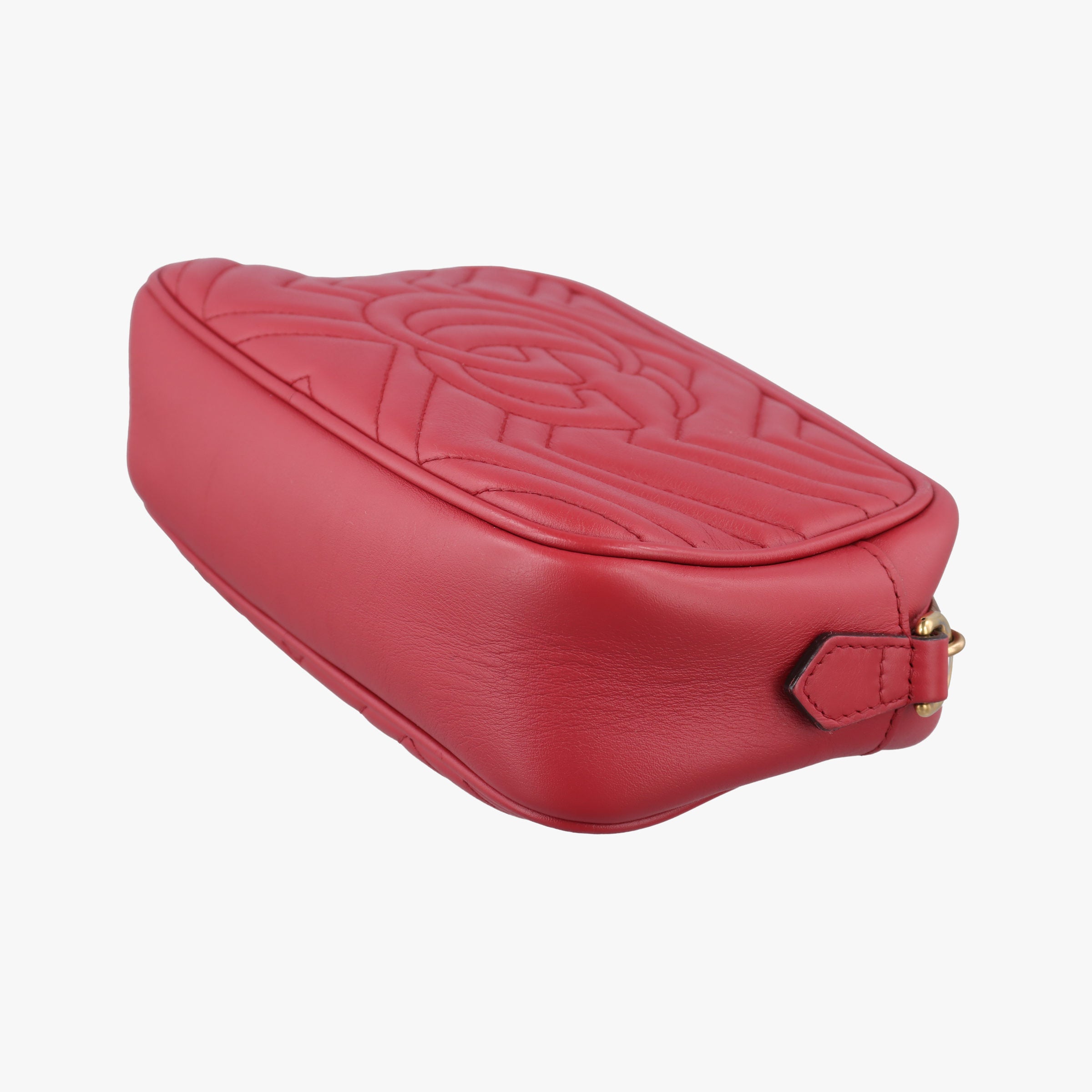 Secondhand Gucci GG Marmont Red Leather 447632 shoulderbag | stylenewstar