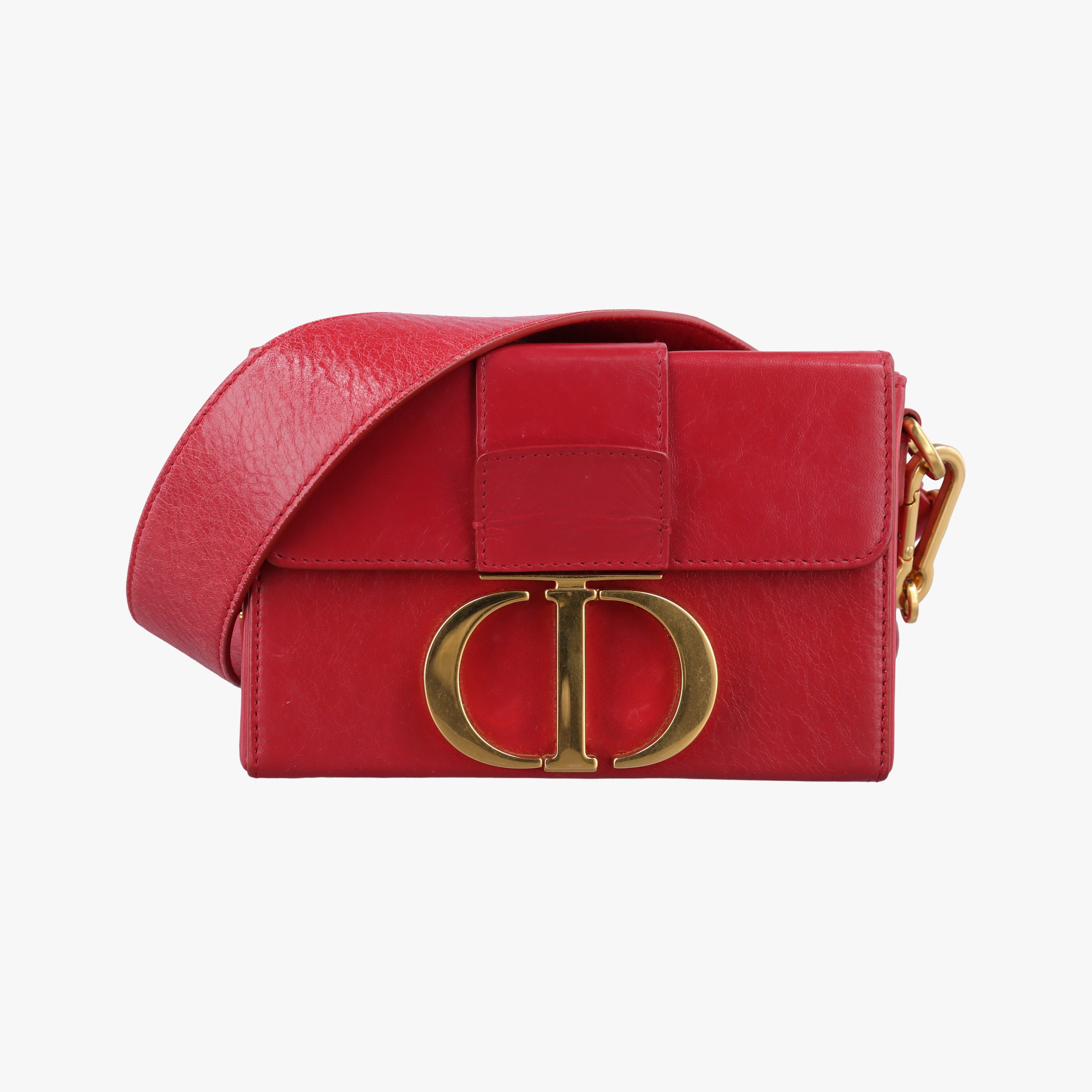 Secondhand Christian Dior 30 MONTAIGNE Red Leather  shoulderbag | stylenewstar