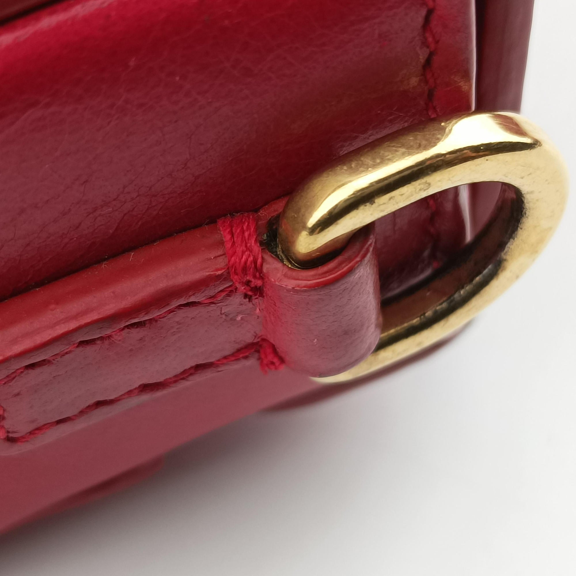 Secondhand Christian Dior 30 MONTAIGNE Red Leather  shoulderbag | stylenewstar
