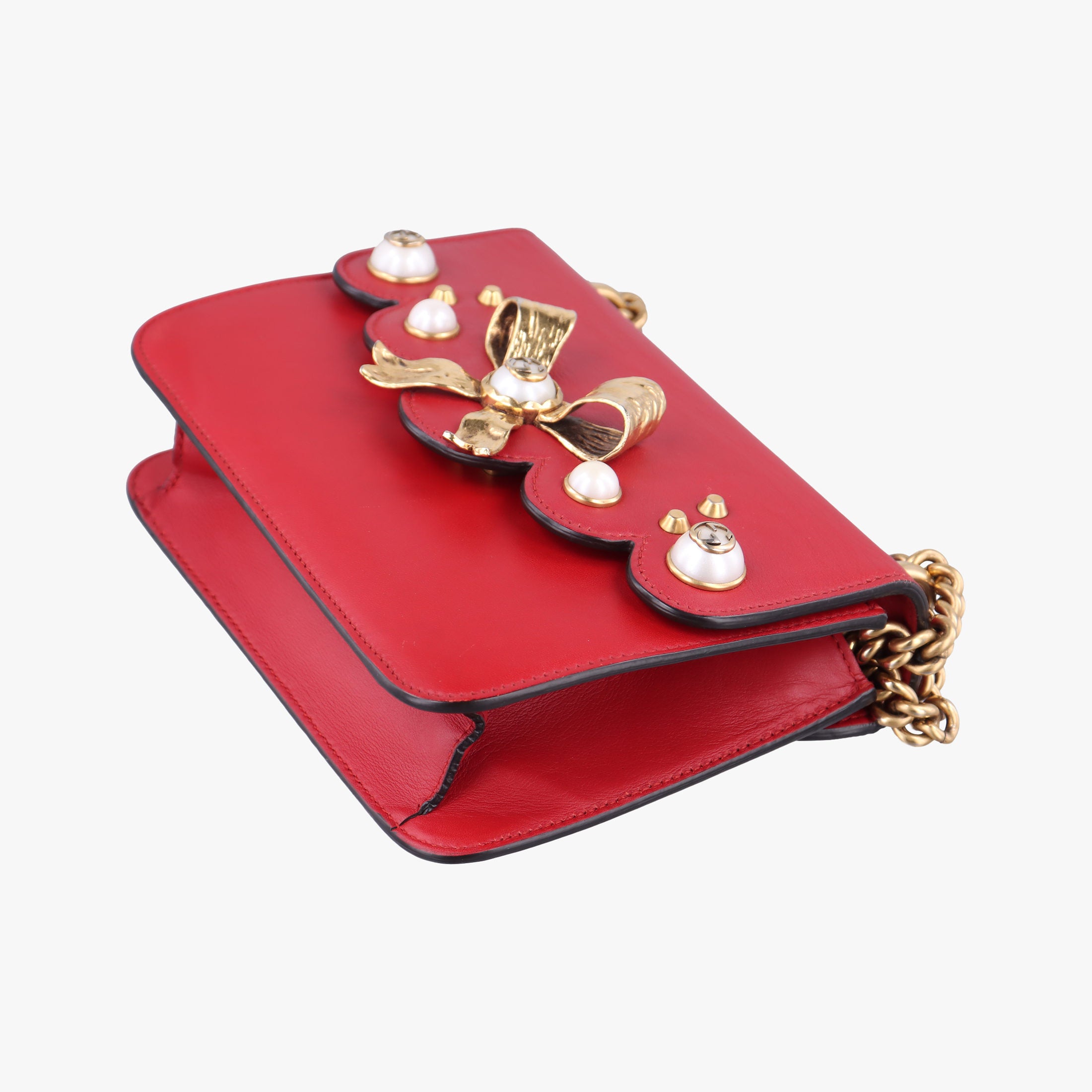 Secondhand Gucci Peony Red Leather 432281 shoulderbag | stylenewstar