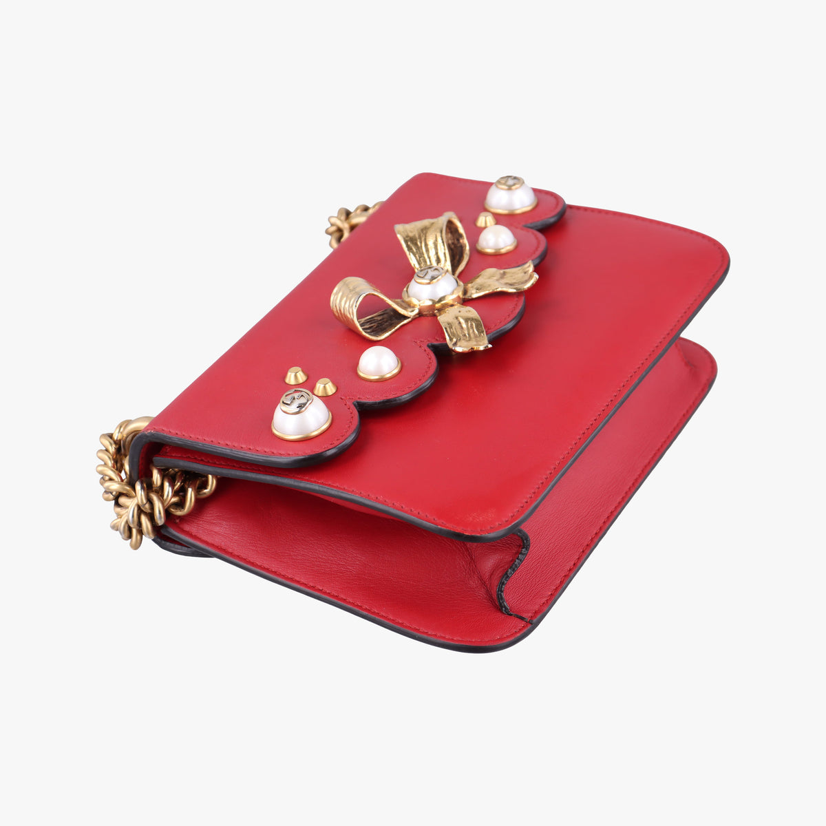 Secondhand Gucci Peony Red Leather 432281 shoulderbag | stylenewstar