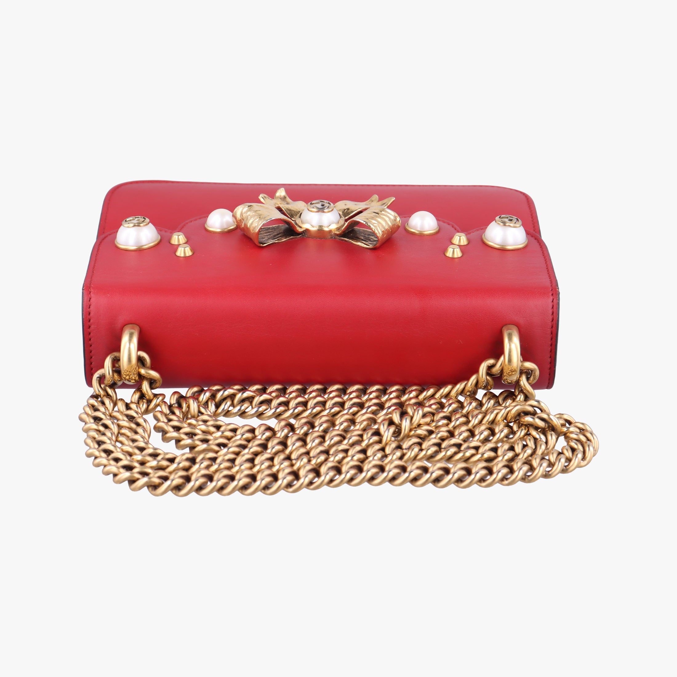 Secondhand Gucci Peony Red Leather 432281 shoulderbag | stylenewstar