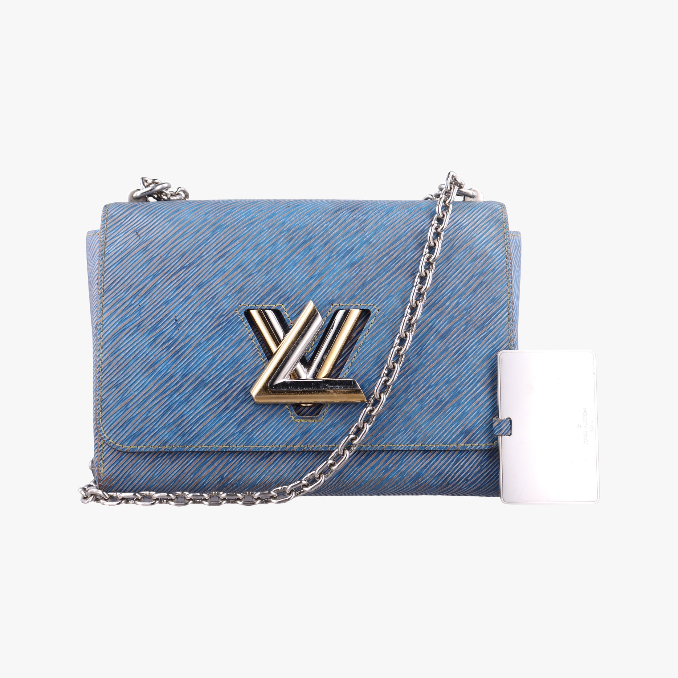 Secondhand Louis Vuitton Twist MM Denim blue Epi M50271 shoulderbag | stylenewstar