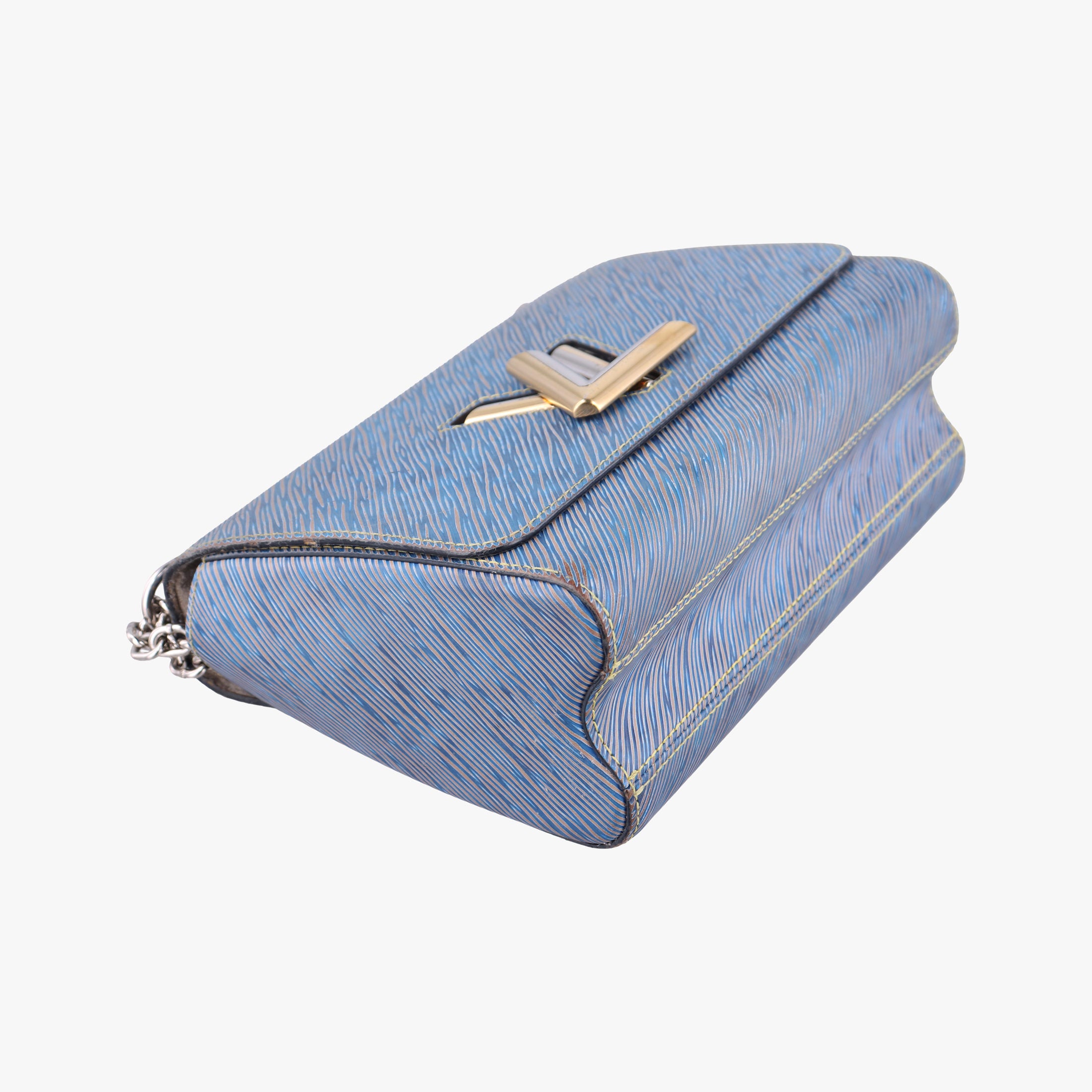 Secondhand Louis Vuitton Twist MM Denim blue Epi M50271 shoulderbag | stylenewstar